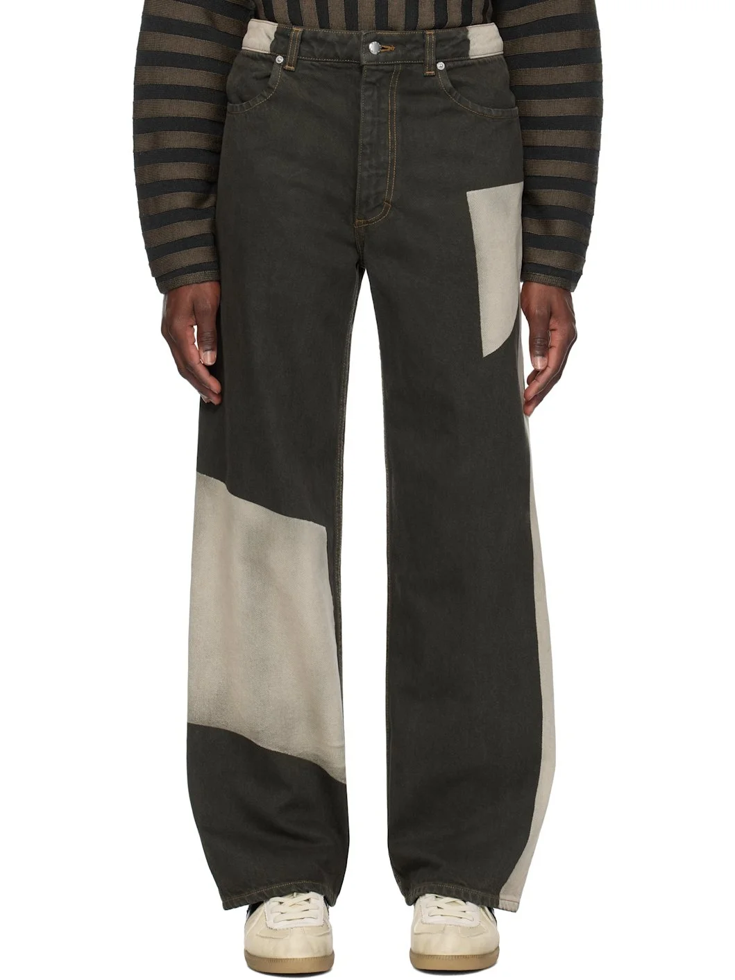 Gray Wide Leg Jeans - 1
