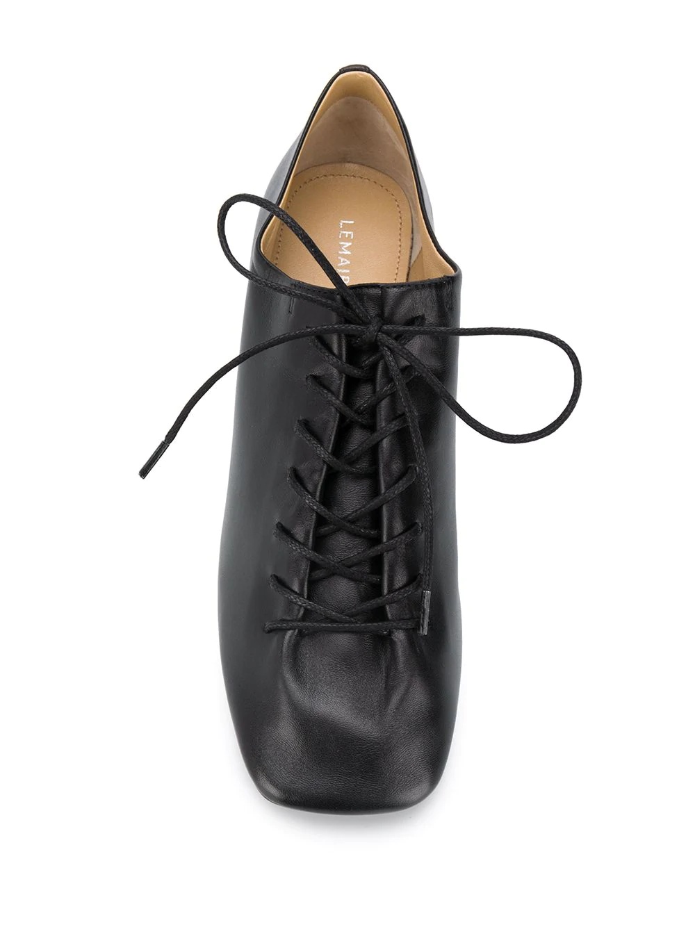 square toe lace-up shoes - 4