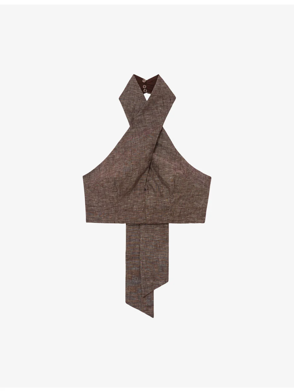 Serena Halterneck Linen Top - 1