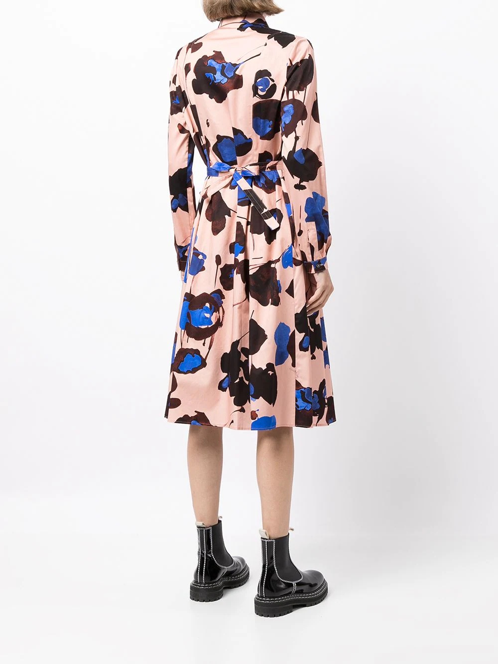 floral print shirt dress - 4