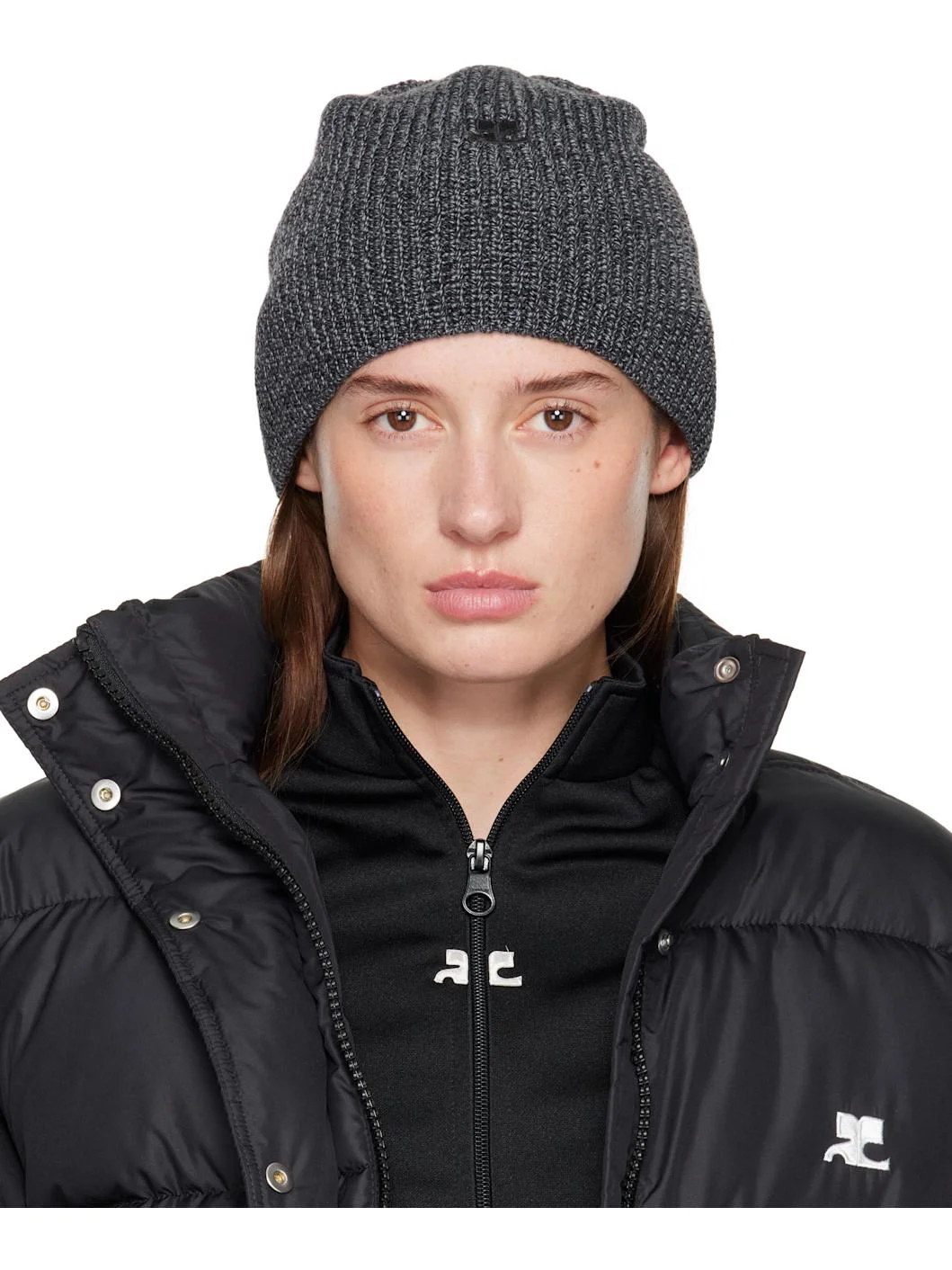 Gray AC Light Wool Beanie - 1