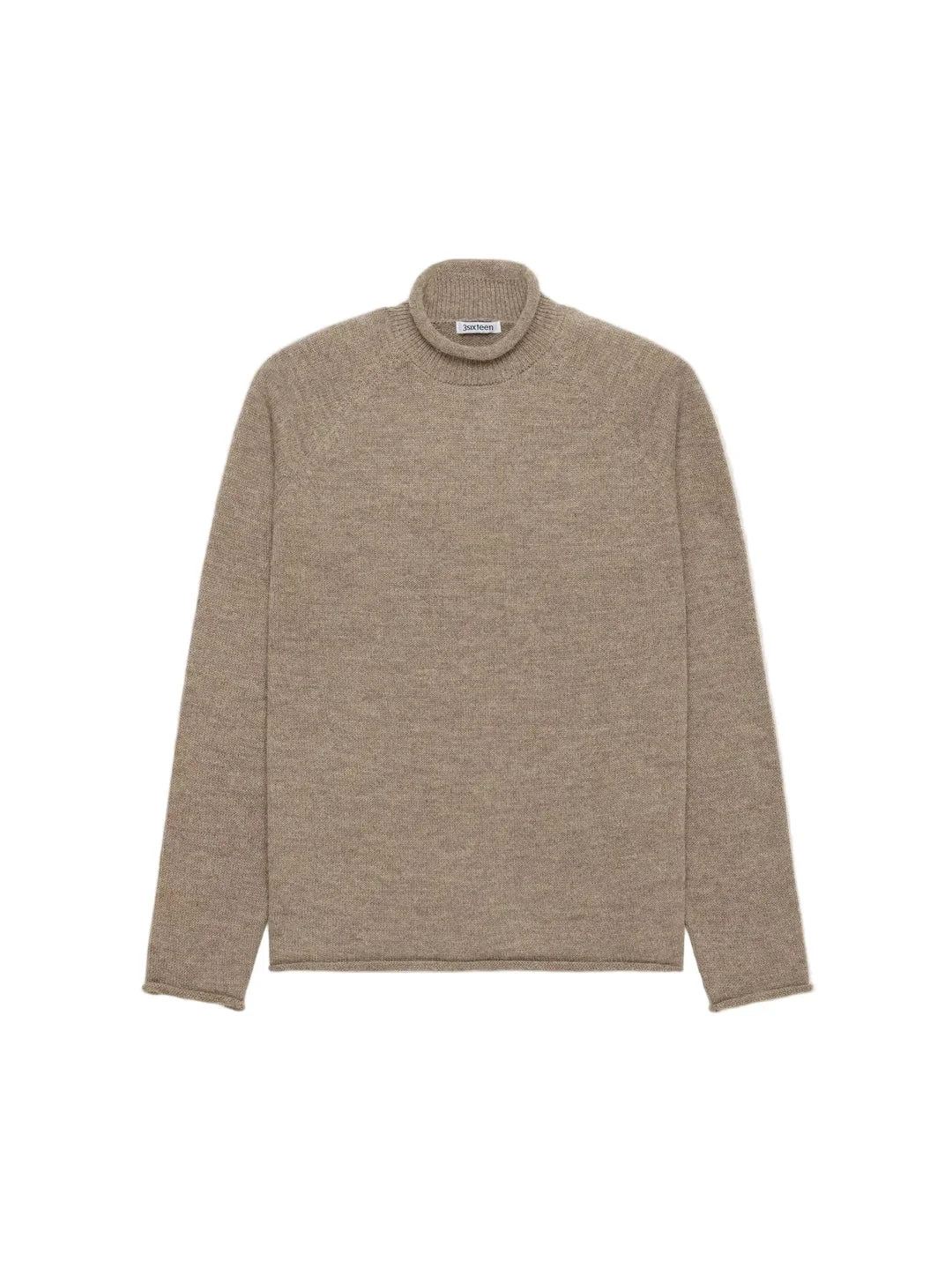 Roll Neck Sweater Sandstone Baby Alpaca - 1