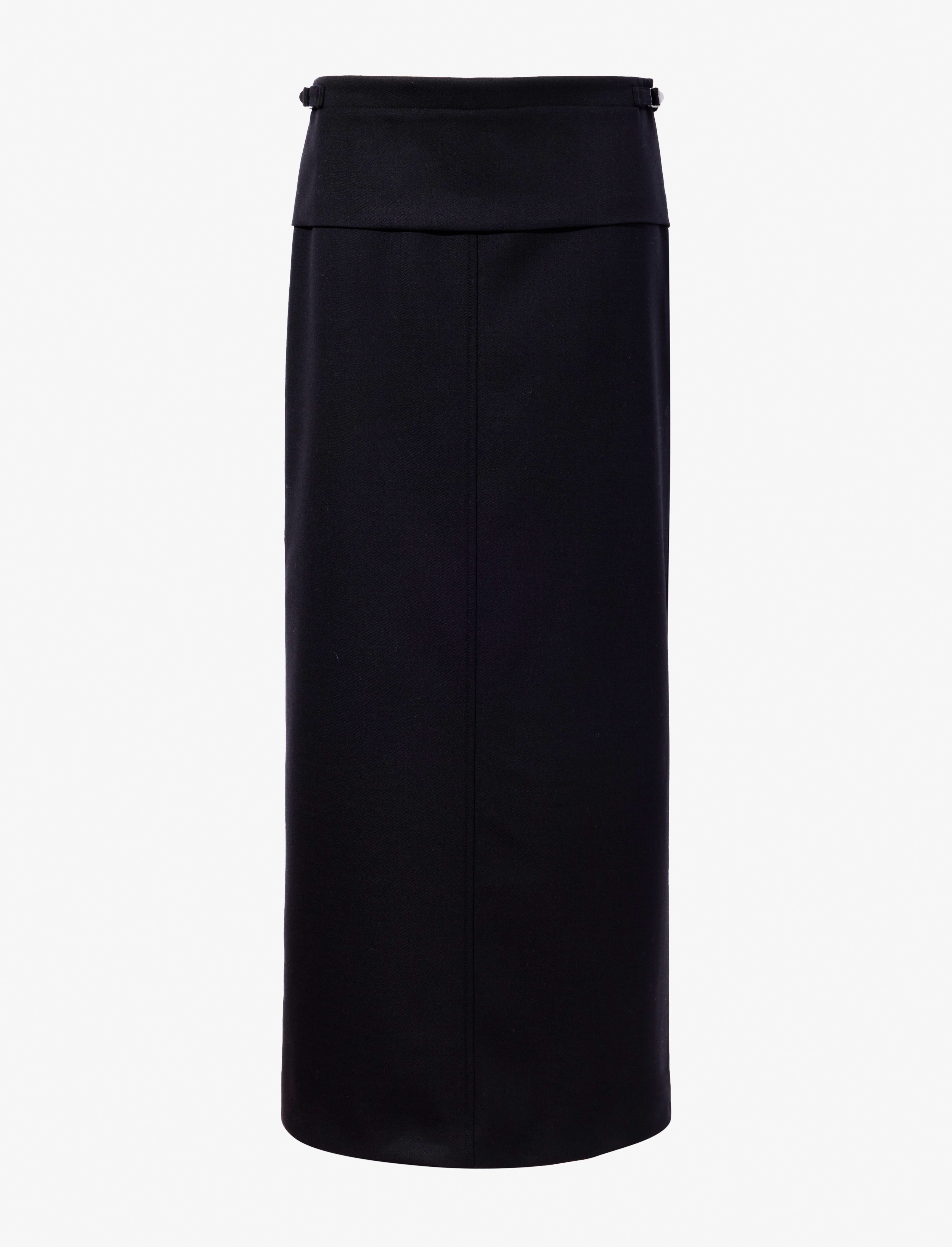 Adriana Skirt in Wool Twill Suiting - 1