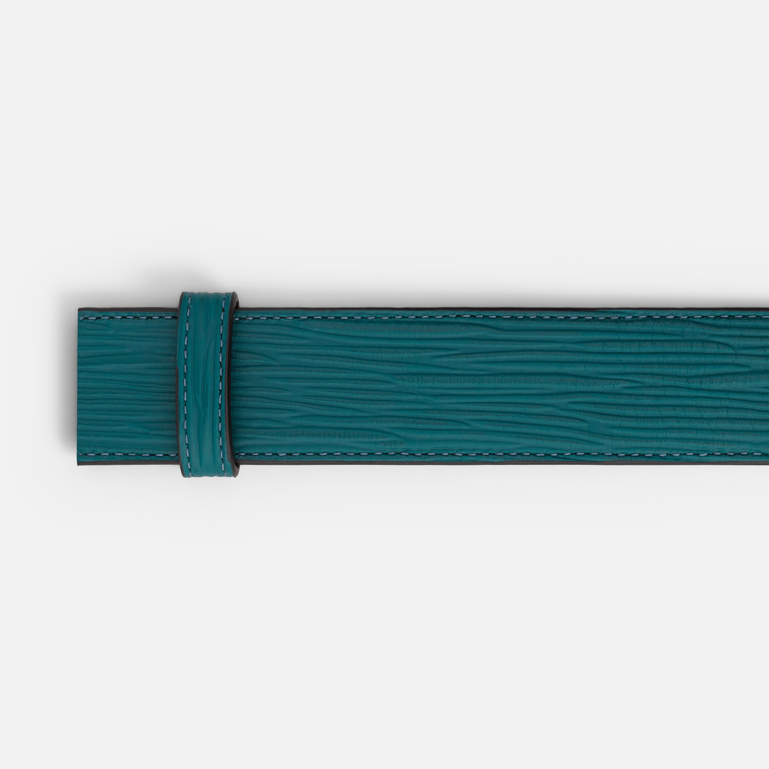 Cyprus blue/warm grey 35mm reversible leather strap - 3