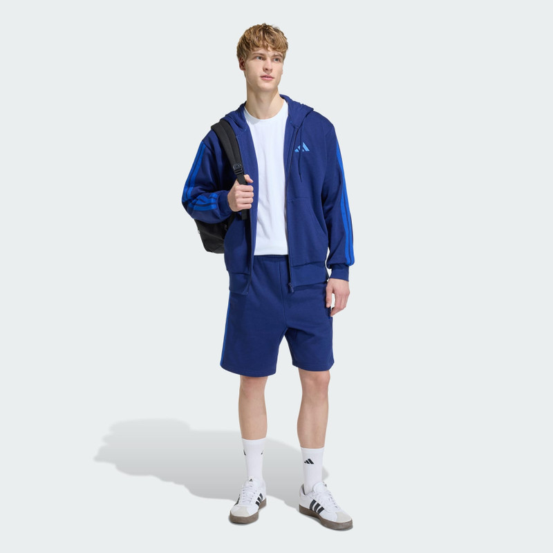 Essentials 3-Stripes Fleece Shorts 4