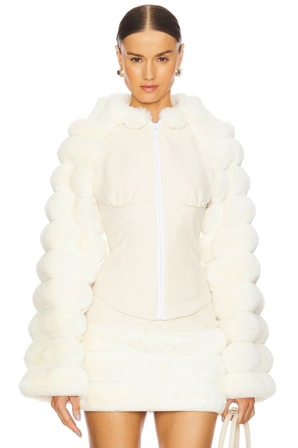 Faux Fur Hooded Jacket - 1