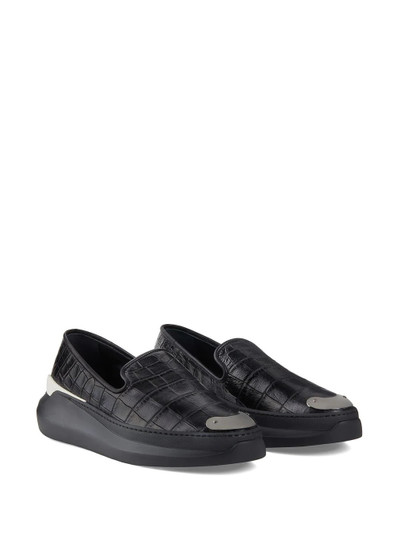 Giuseppe Zanotti crocodile effect loafers outlook