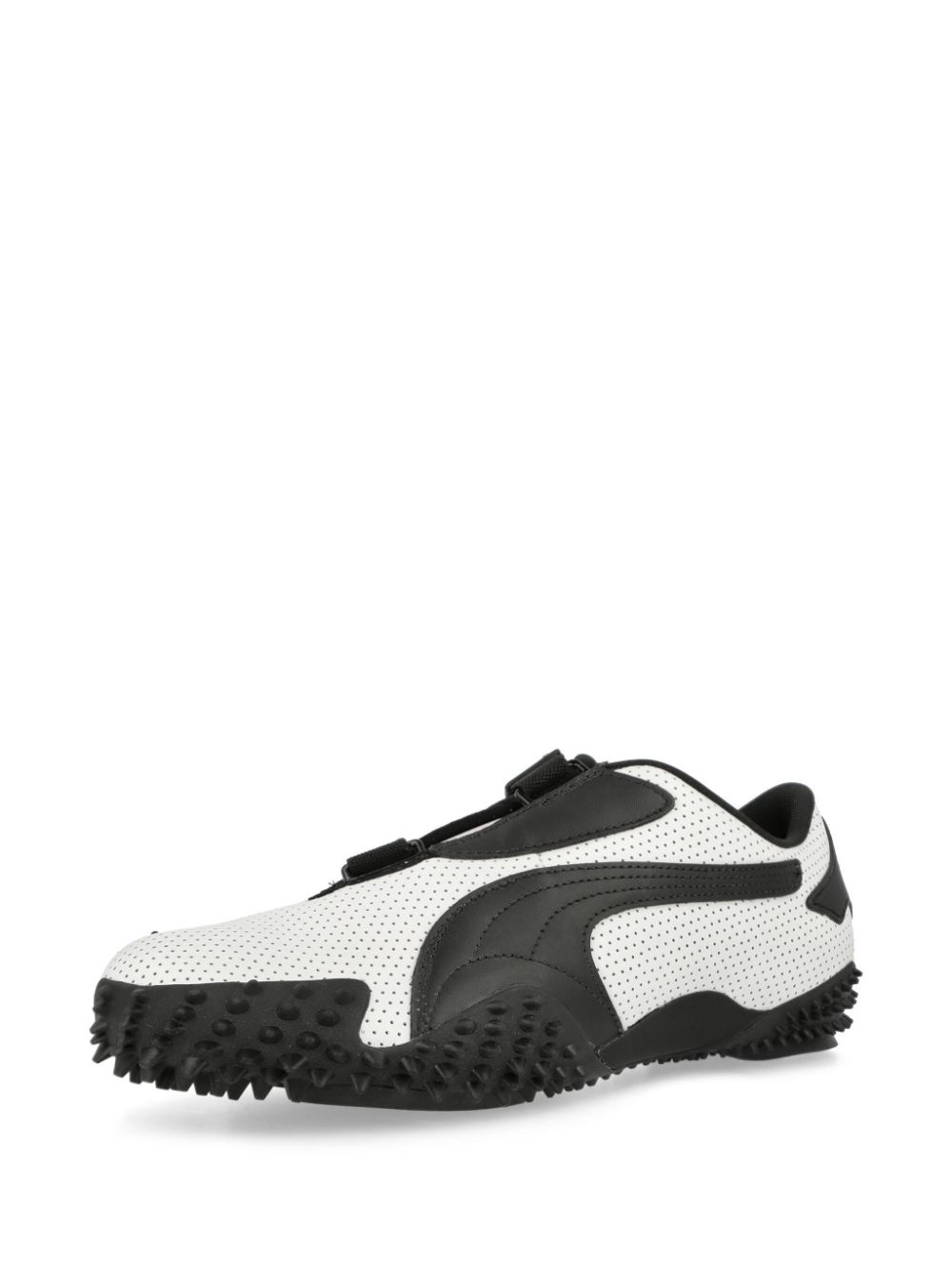 Mostro "Perforated Leather - White / Black" - 4