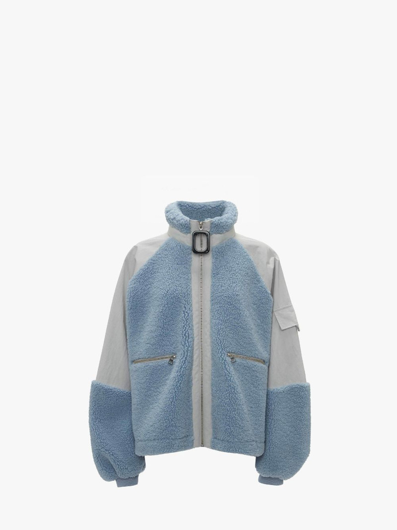 COLOUR BLOCK FLEECE TRACK TOP 1