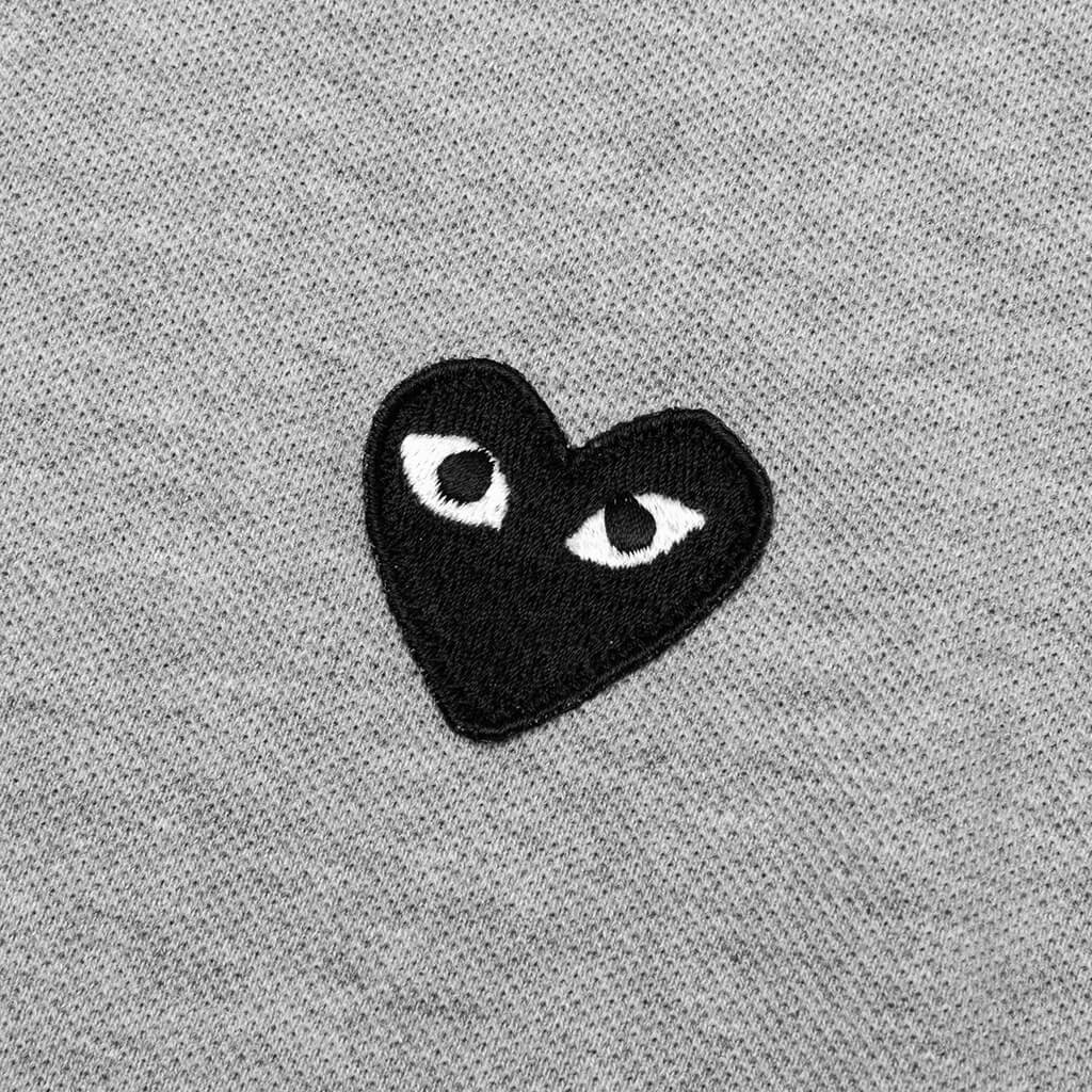 WOMEN'S BLACK EMBLEM POLO - GREY - 3