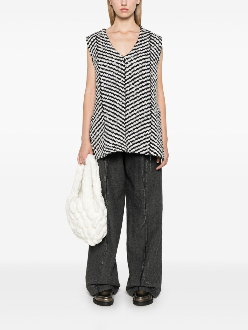 JW Anderson chevron-knit top outlook