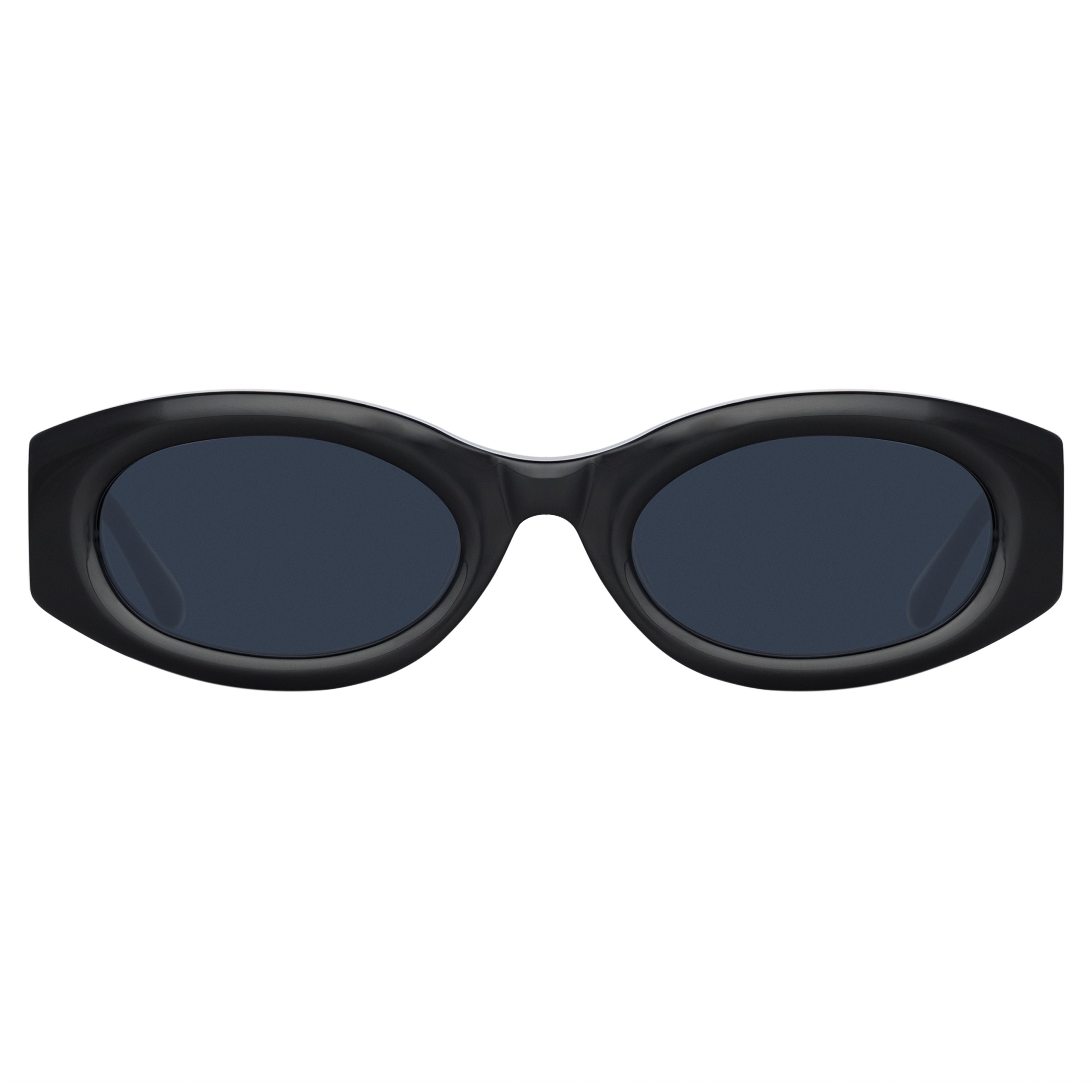 THE ATTICO BERTA OVAL SUNGLASSES IN BLACK - 1