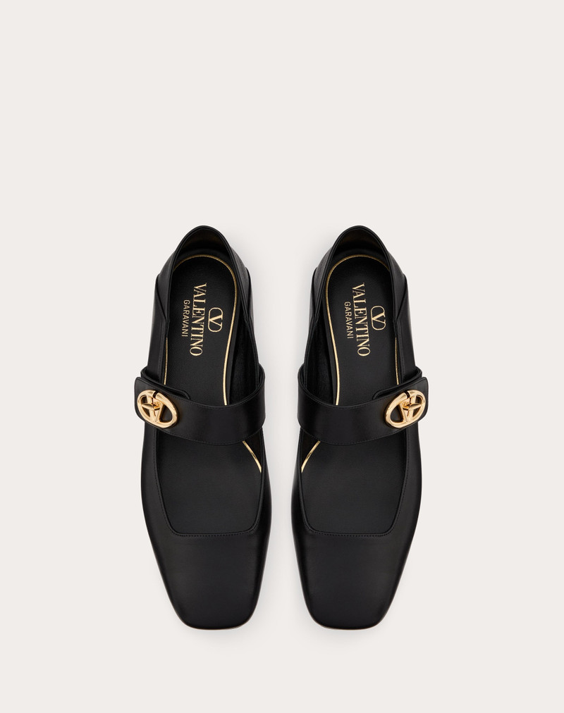 VLOGO LOCKER MARY-JANE BALLERINA IN CALFSKIN 4