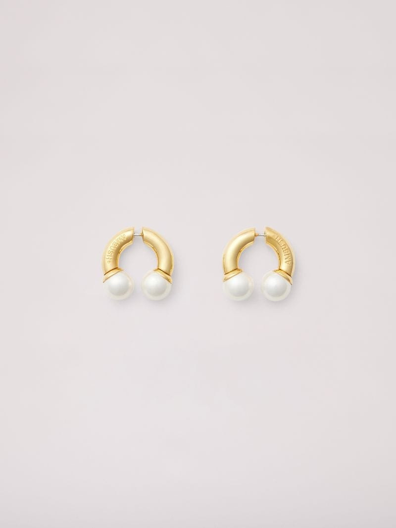 Pearl Barbell Earrings 1