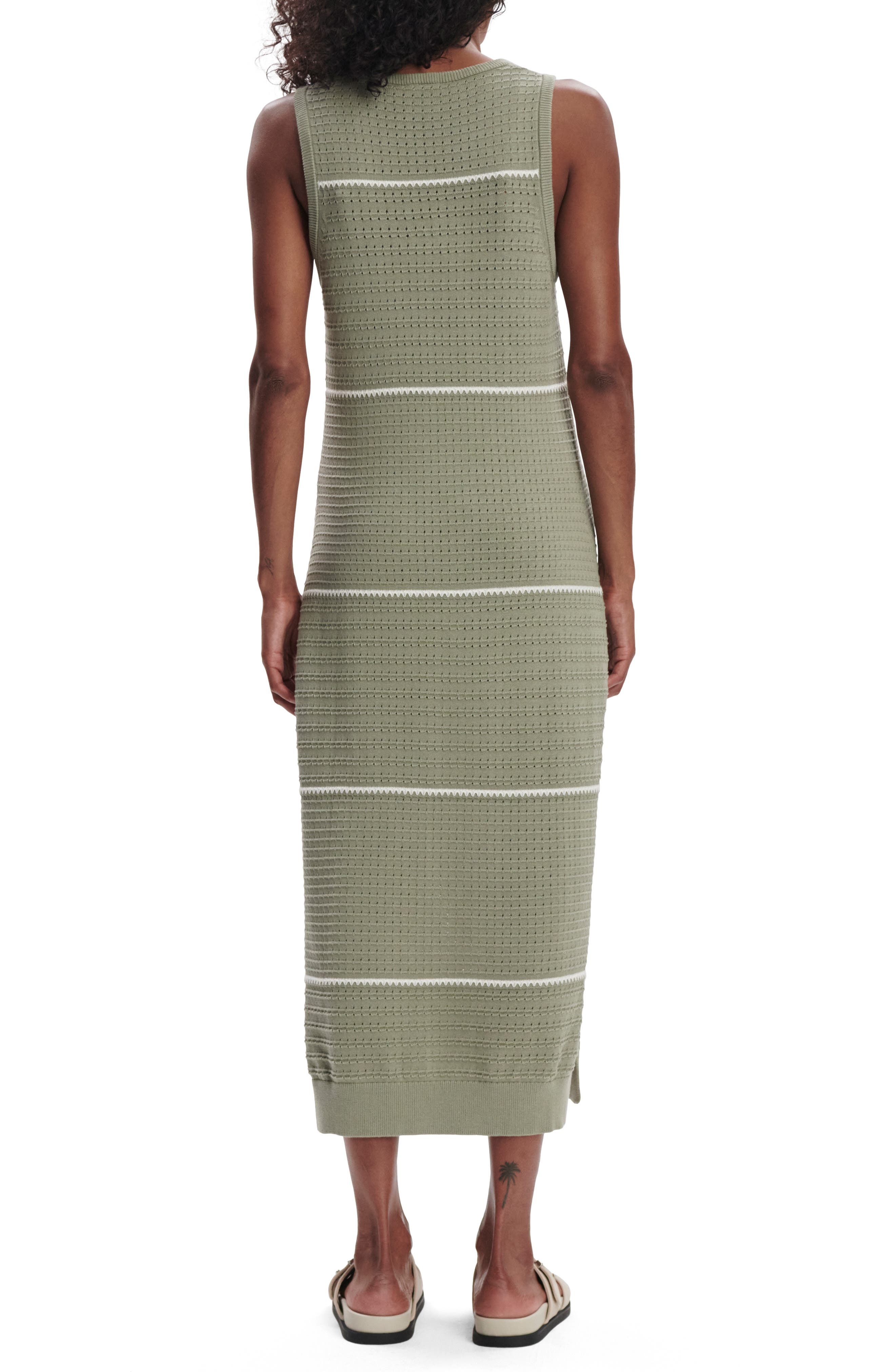 Varley Scott Stripe Sleeveless Sweater Dress in Seagrass at Nordstrom - 2