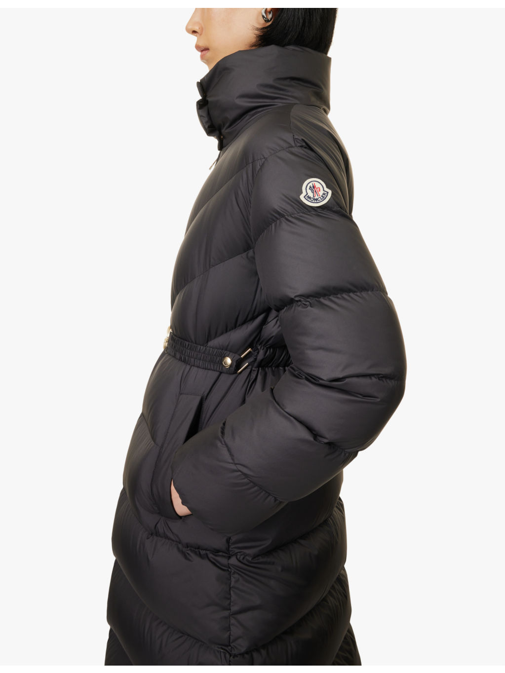 Brou Long brand-patch regular-fit shell coat - 5