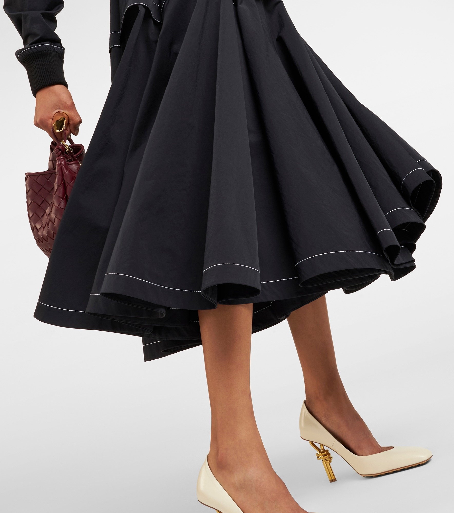 【BOTTEGA VENETA】BIG SALE★PLEATED WIDE ミディ スカート Bottega Veneta Pleated midi skirt | mytheresa | REVERSIBLE