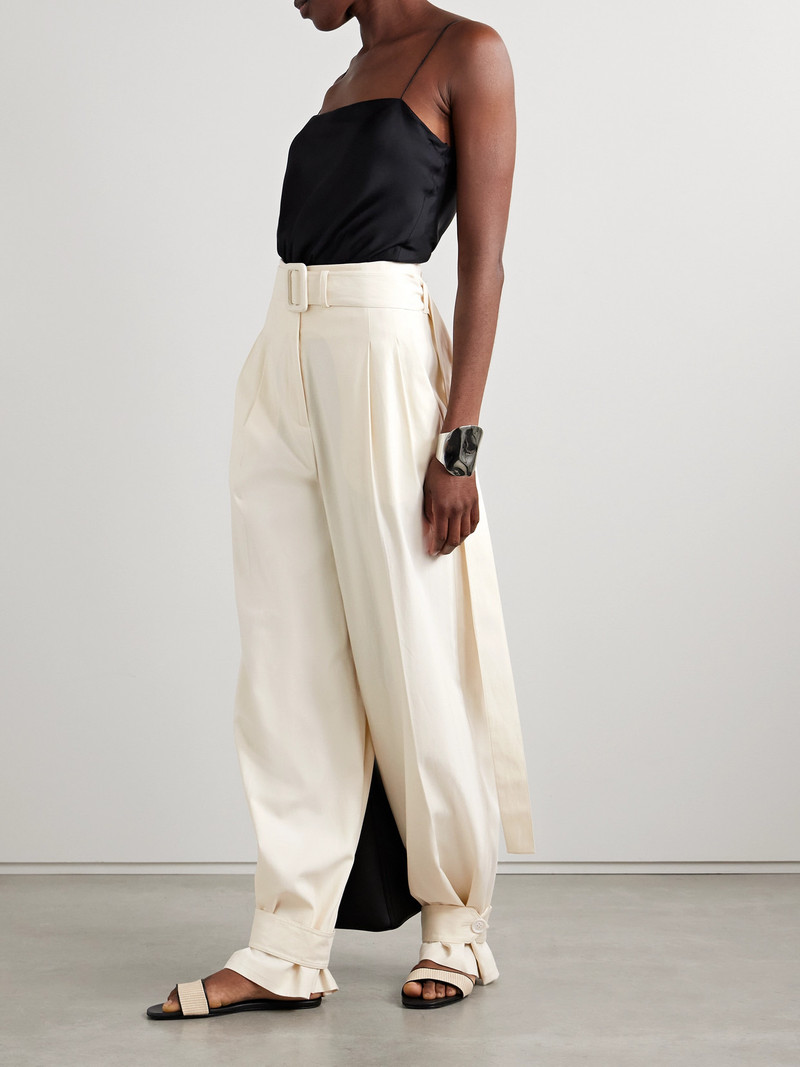 Another Tomorrow Belted Lyocell And Organic Cotton-blend Tapered Pants outlook