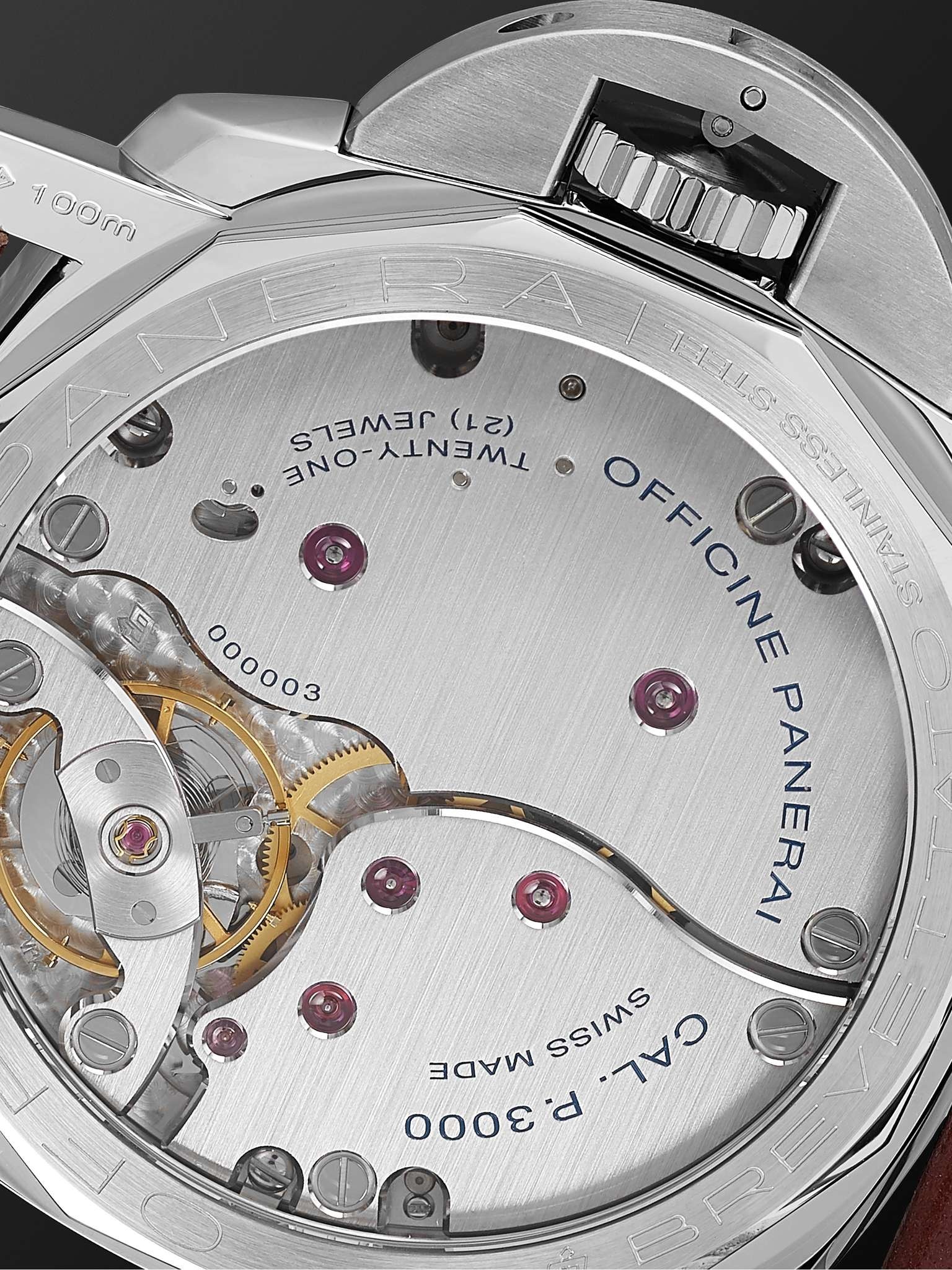 Luminor 1950 Hand-Wound 47mm Stainless Steel and Leather Watch, Ref. No. PAM00372 - 3