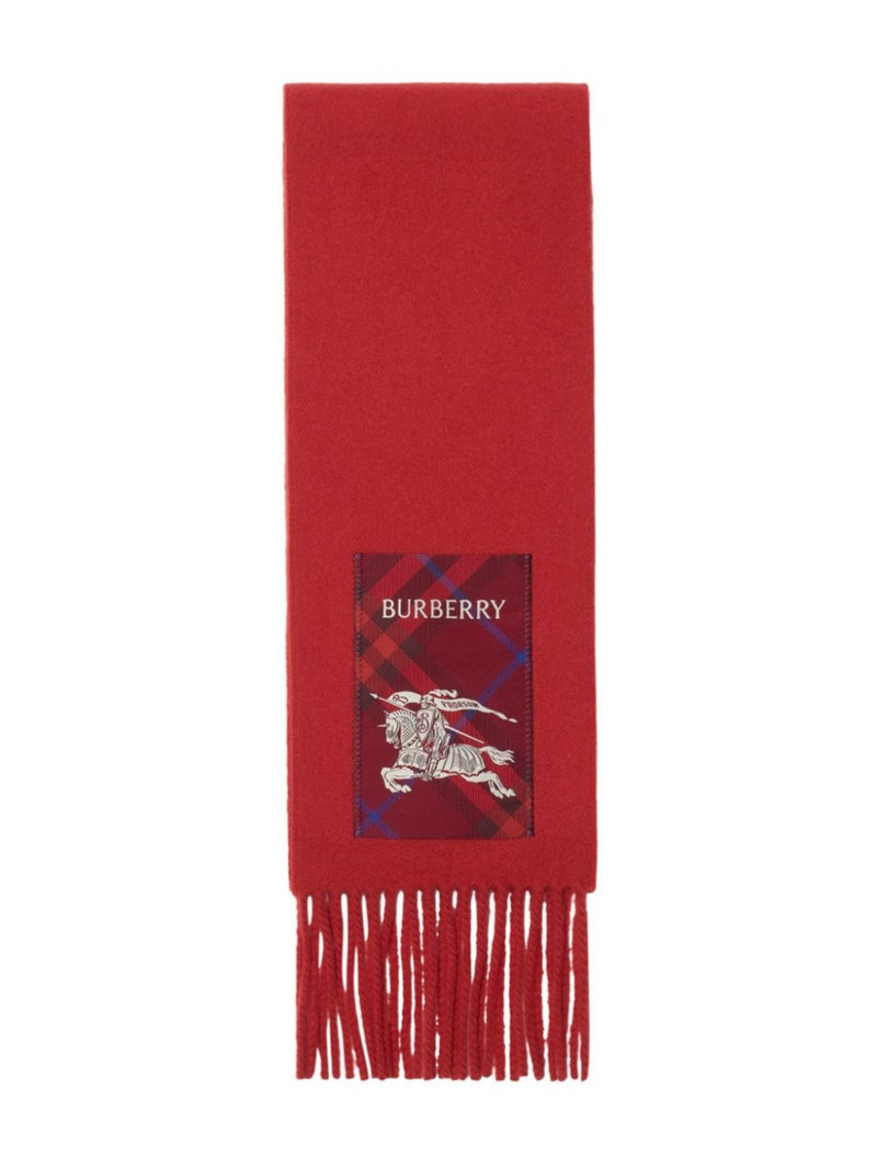 Burberry check-label cashmere scarf outlook