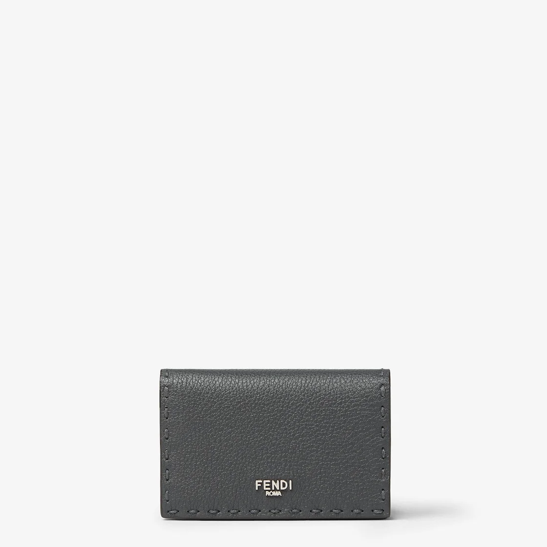 Card Holder Selleria Gray leather card holder - 1