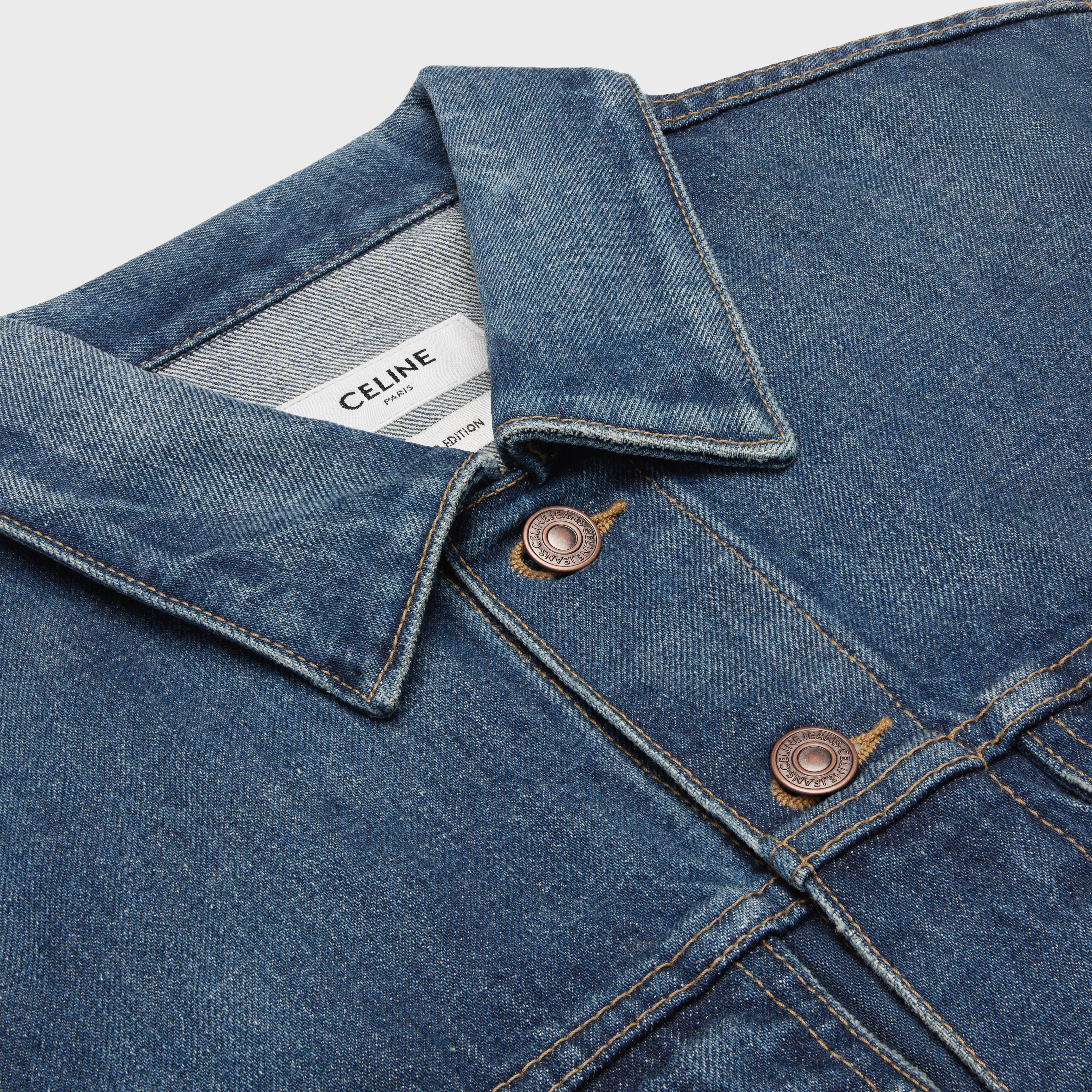 Trucker jacket in dark union wash denim - 3