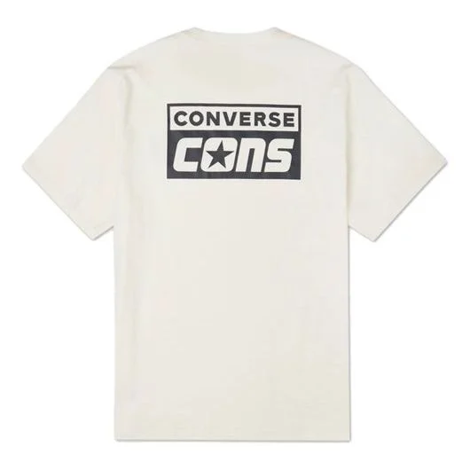 Converse Alphabet Logo Printing Retro Casual Short Sleeve Cream Yellow 10021134-A05 - 1