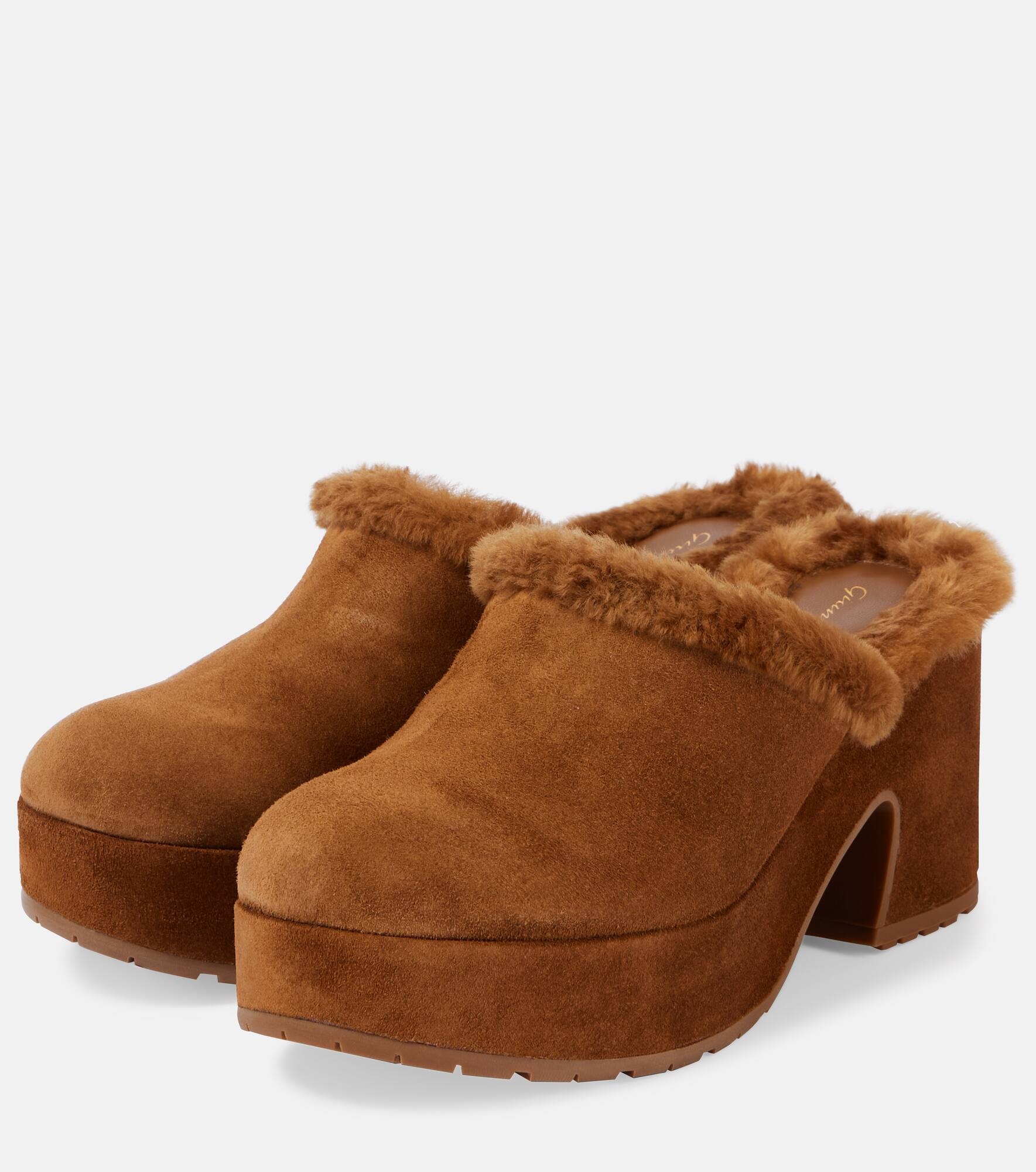 Lyss 55 suede platform clogs - 5