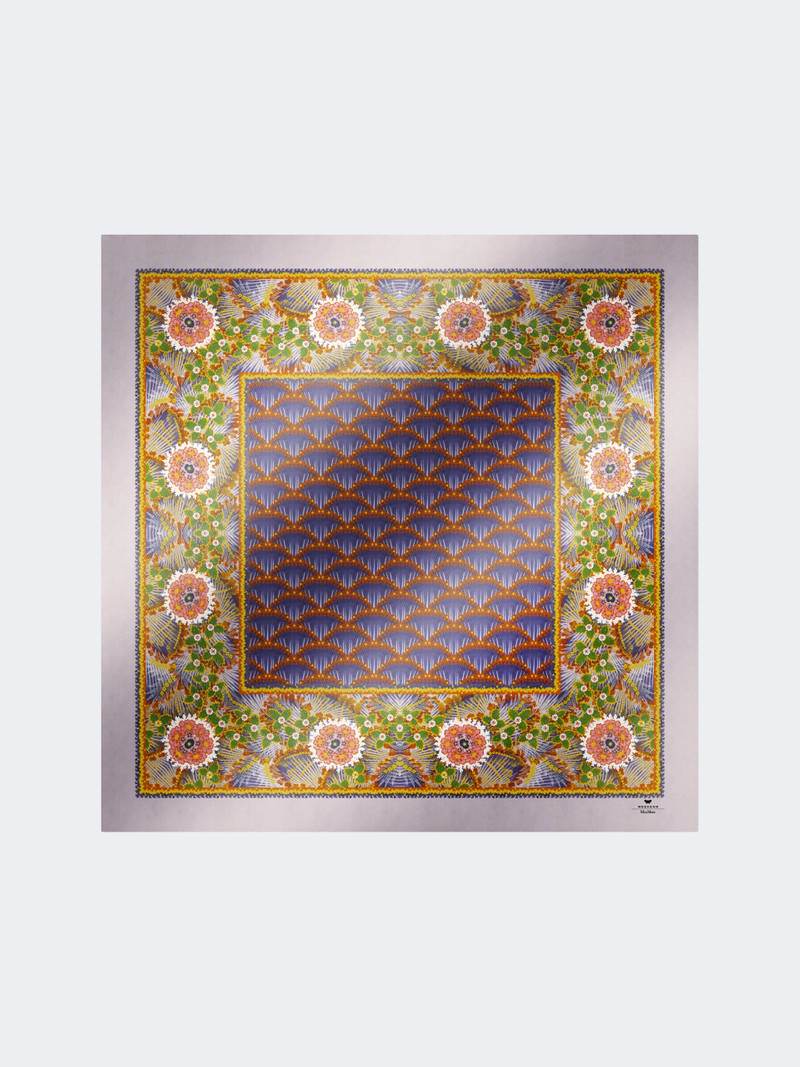ONESTONEW Printed silk twill foulard - LILAC 1
