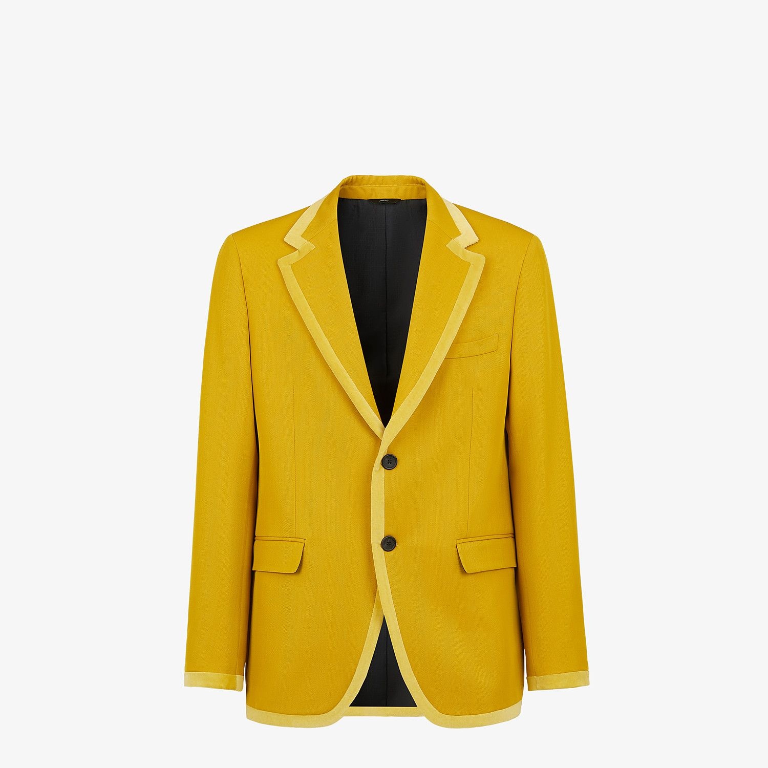 Yellow wool blazer - 1