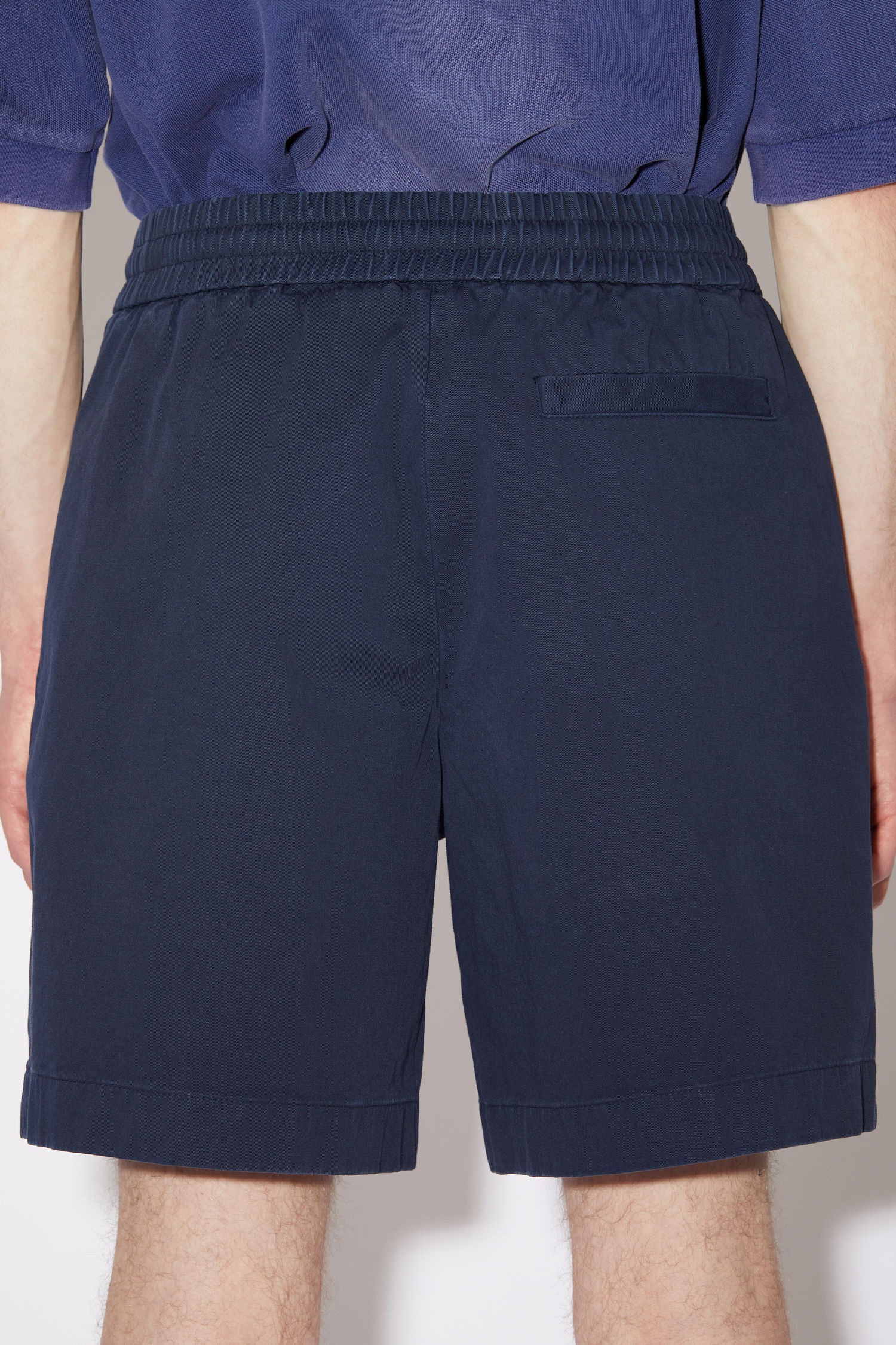 Cotton twill shorts - Navy - 6