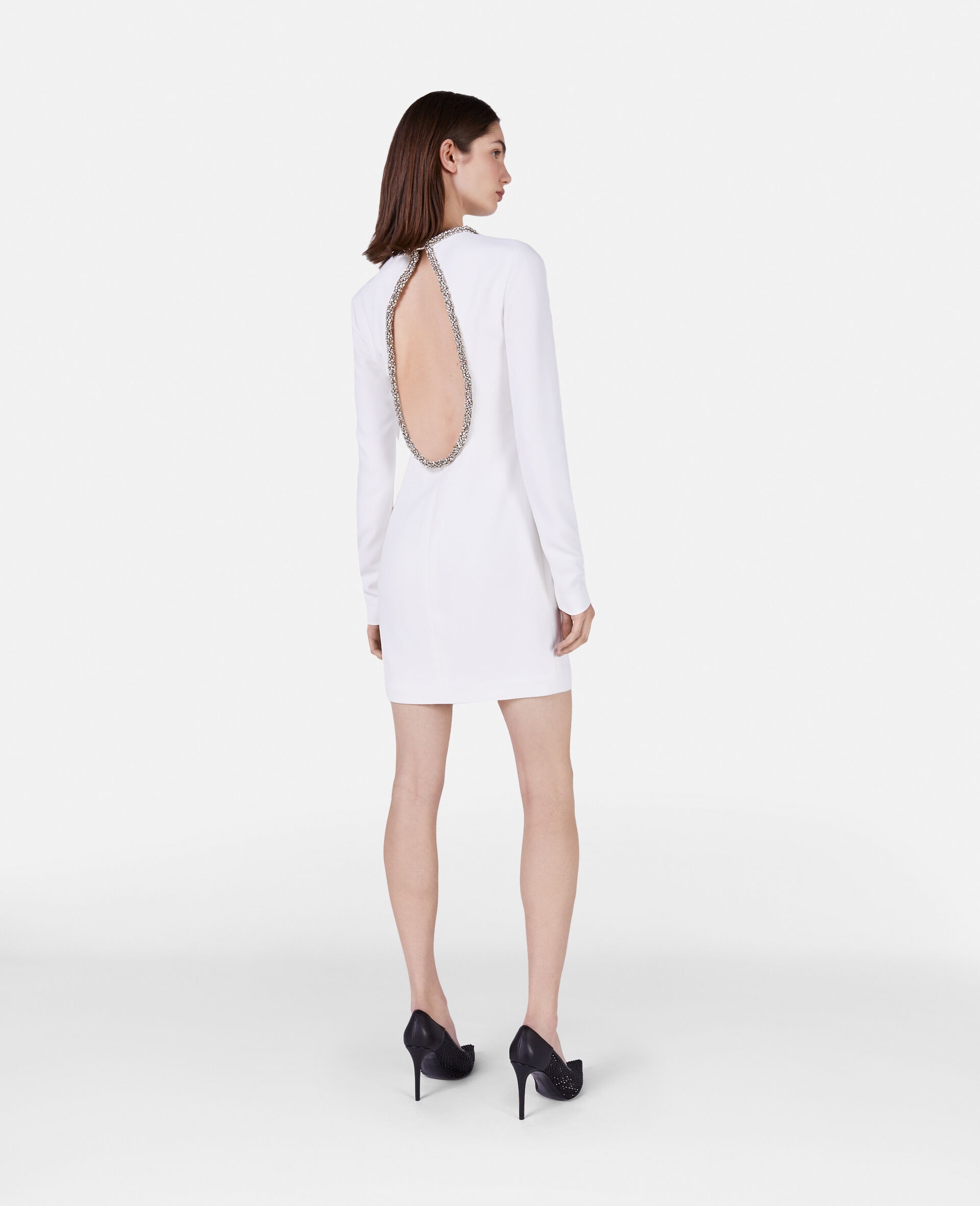 Crystal Collar Cocktail Mini Dress - 3