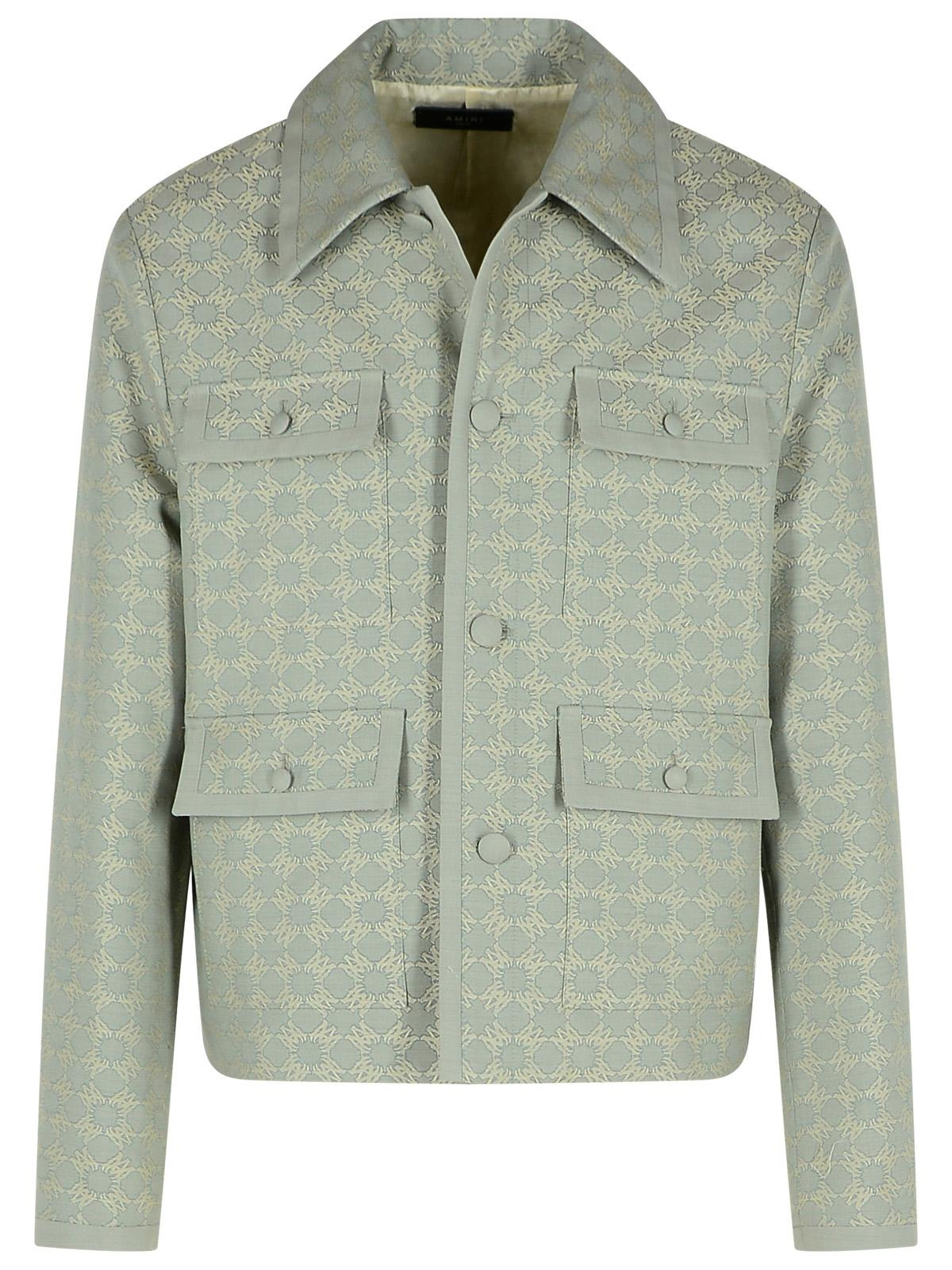 Amiri Light Blue Cotton Blend Jacket Men - 1