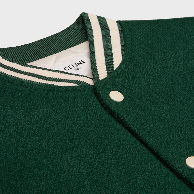 celine loose teddy jacket in textured wool 3