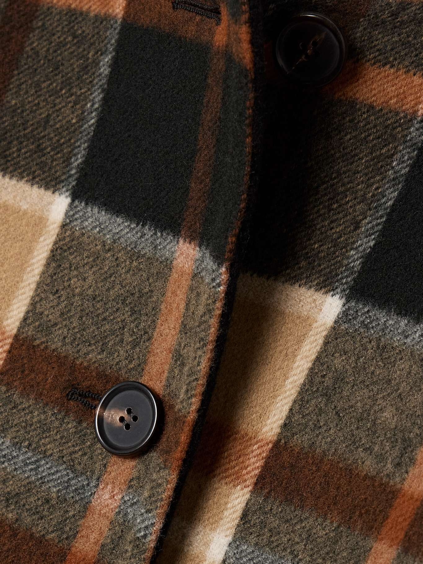 Checked wool and silk-blend coat - 5