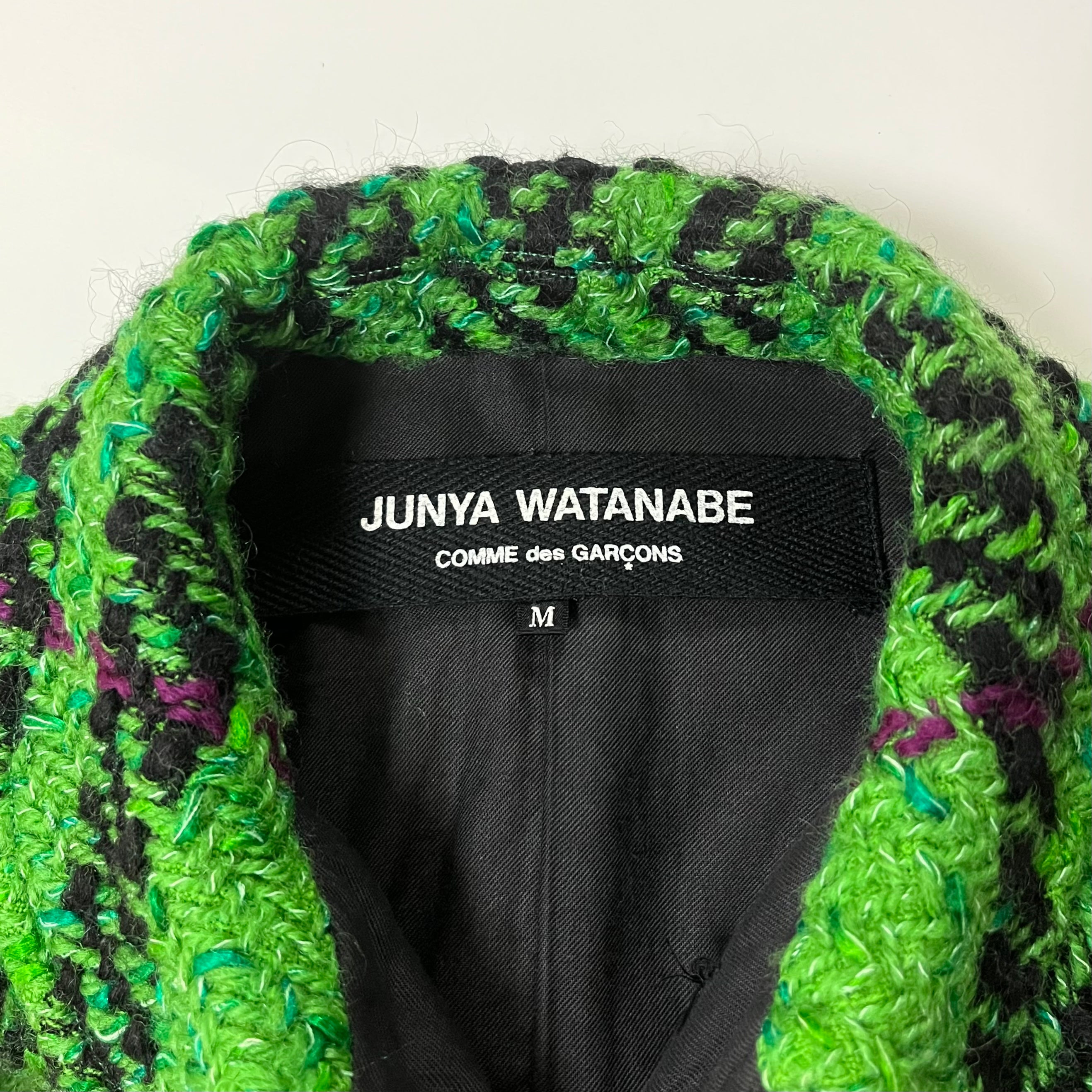 JUNYA WATANABE Fall Winter 2001 Check Tweed Knit Sweater - 4