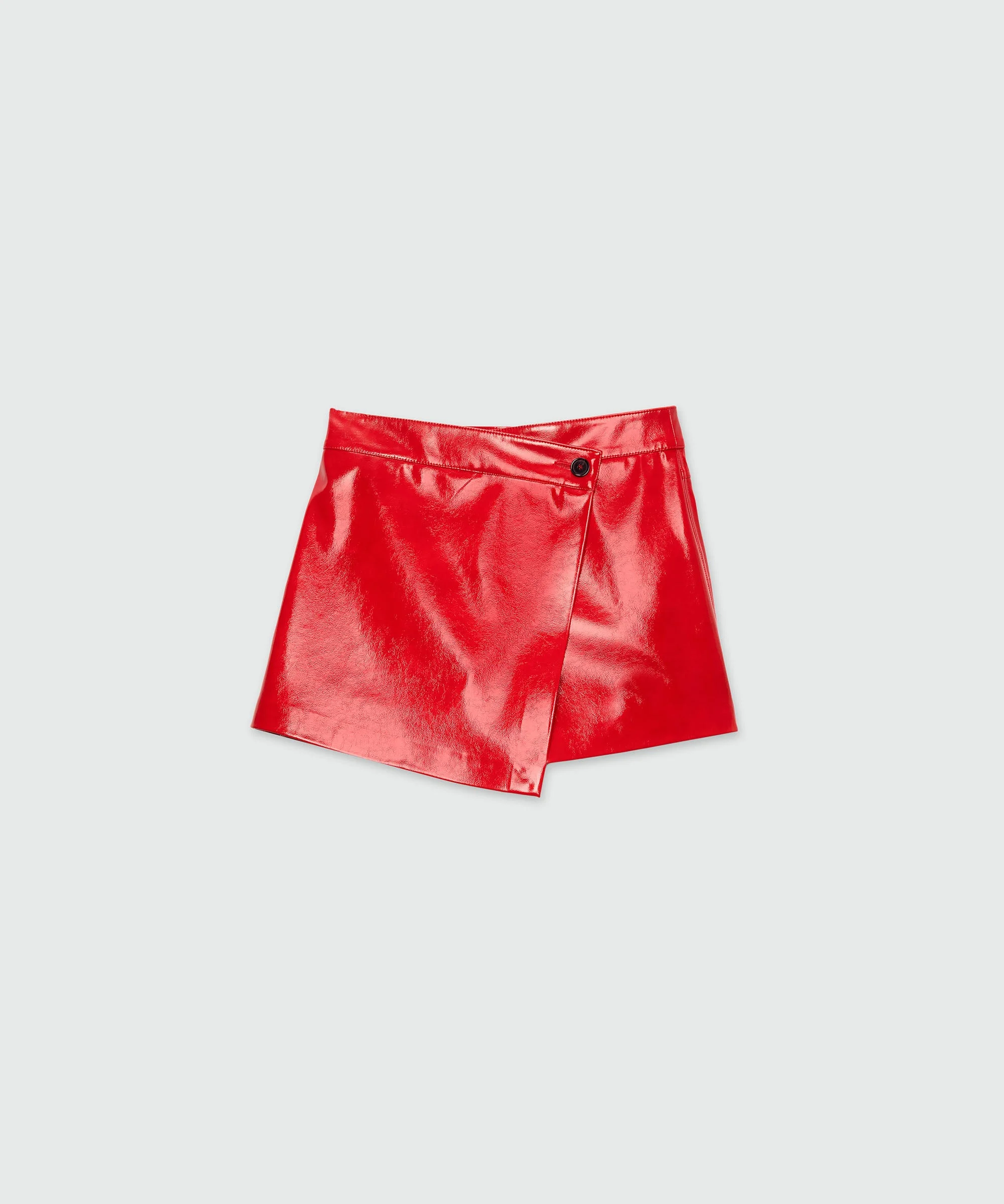 Red vinyl wrap shorts - 1