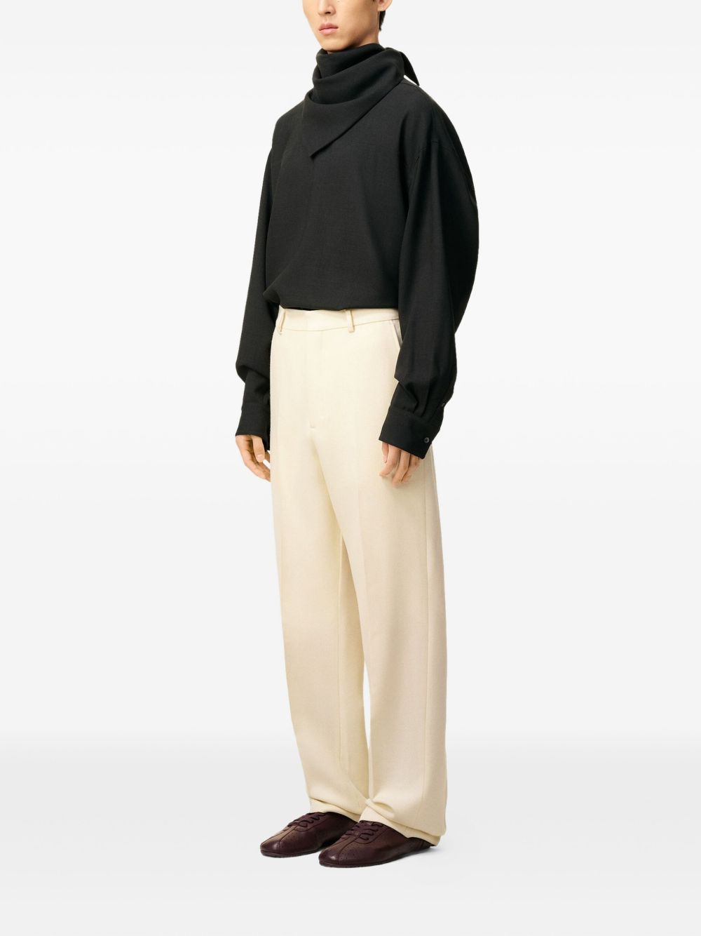 pleated wool trousers - 3