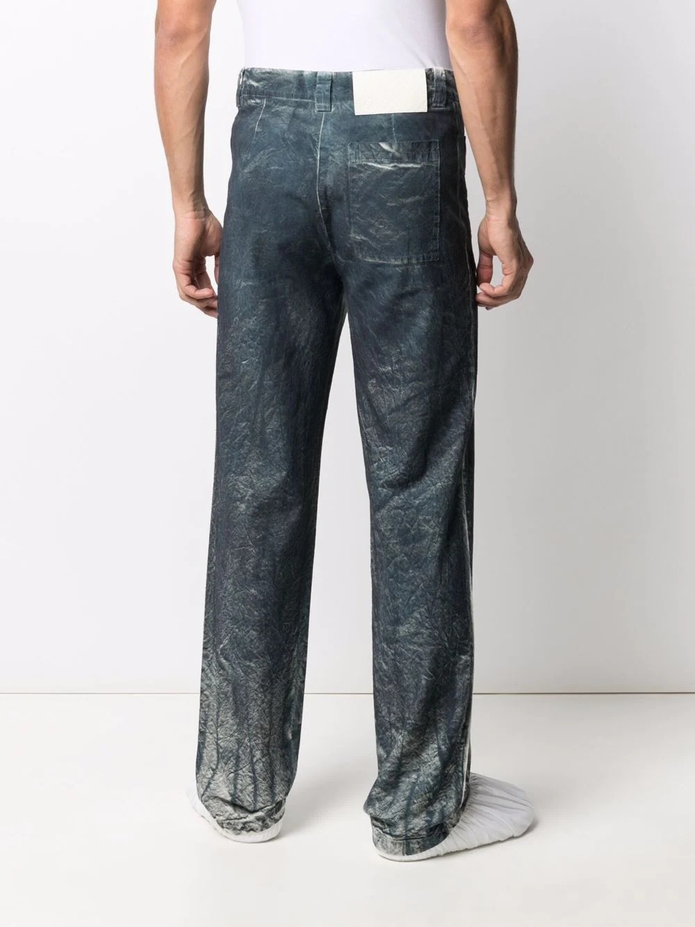 distressed straight-leg trousers - 4