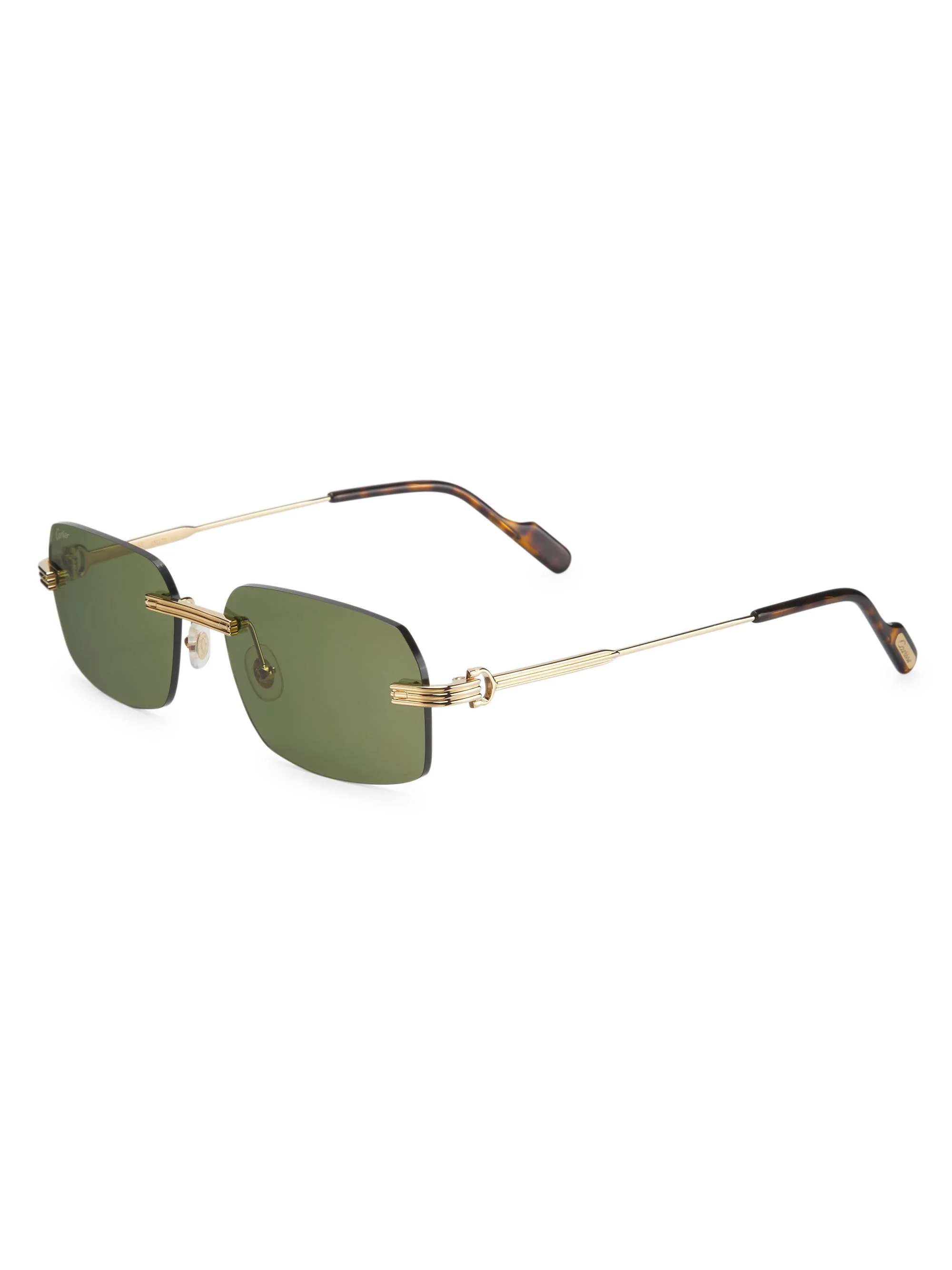 Men's Core Range 58MM Rectangular Sunglasses - Gold Green - 1