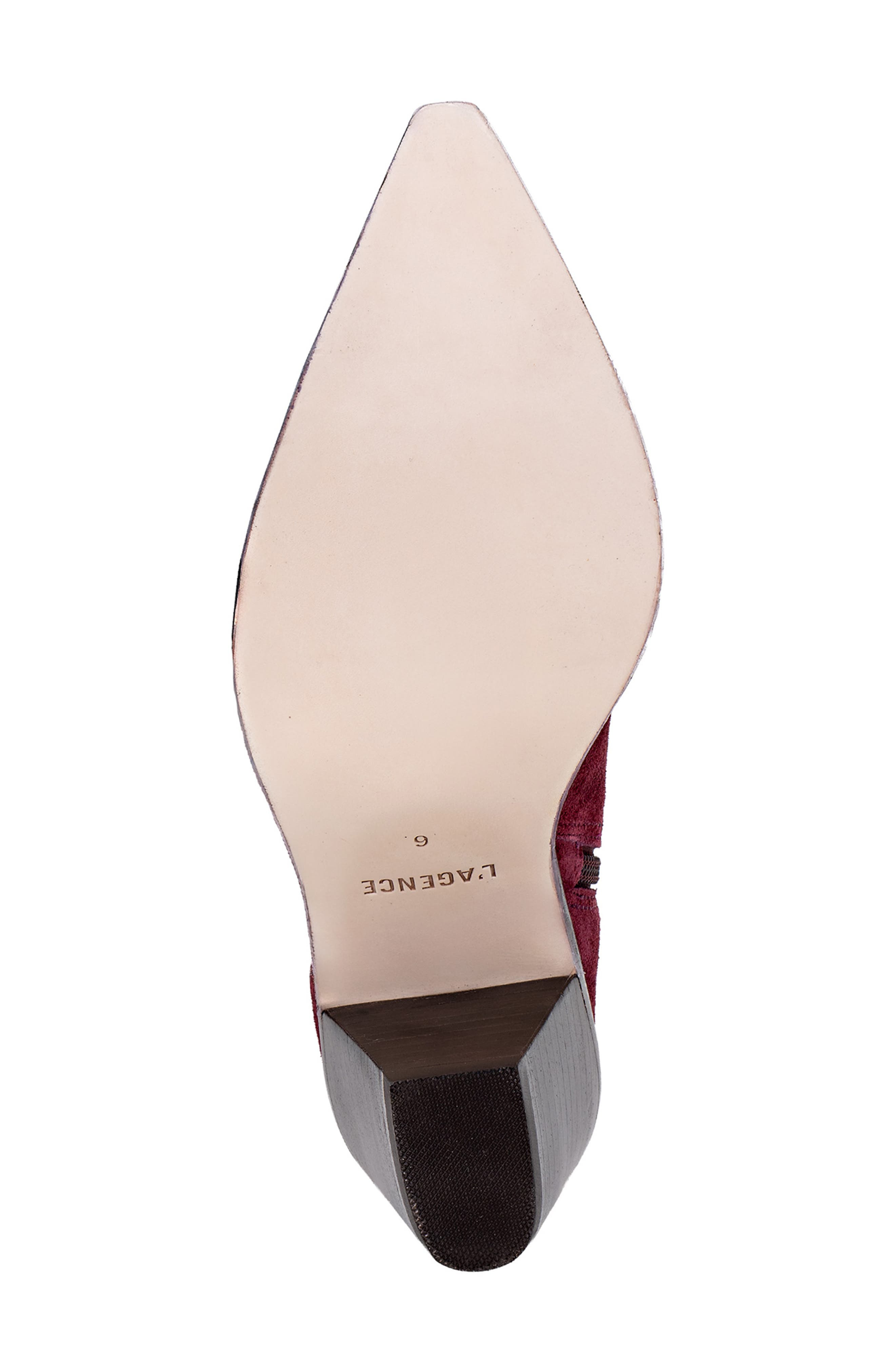 L'AGENCE Anne Western Boot in Burgundy Suede at Nordstrom - 6