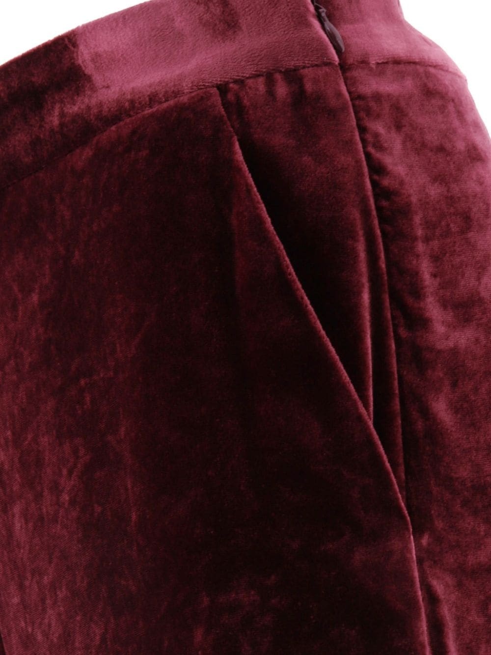 velvet straight-leg trousers - 4