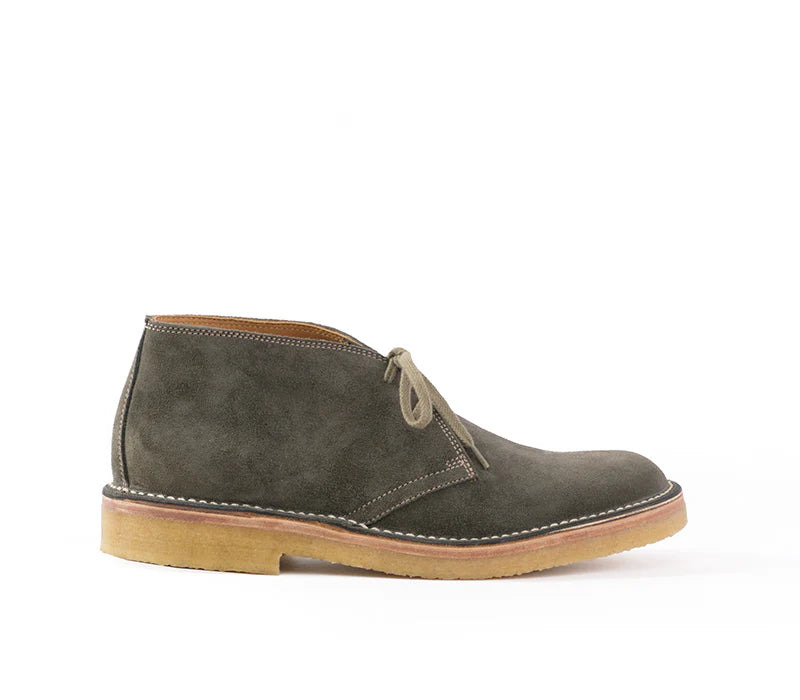 LK-019 Military Desert Boot Japanese Suede Olive - 4