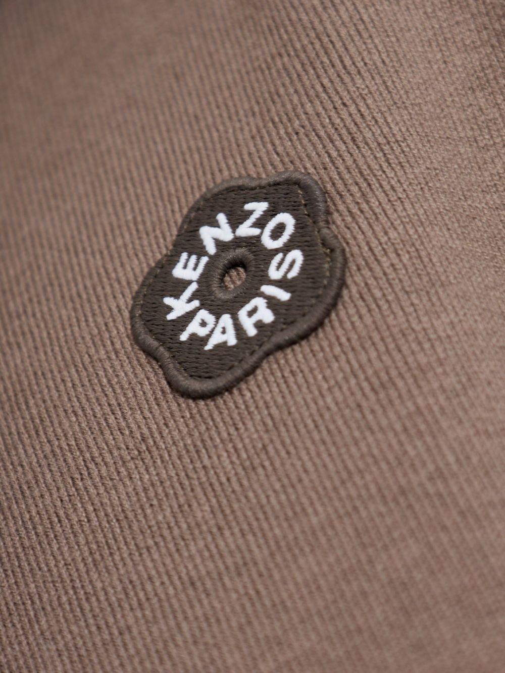 flower-logo zip-up hoodie - 5
