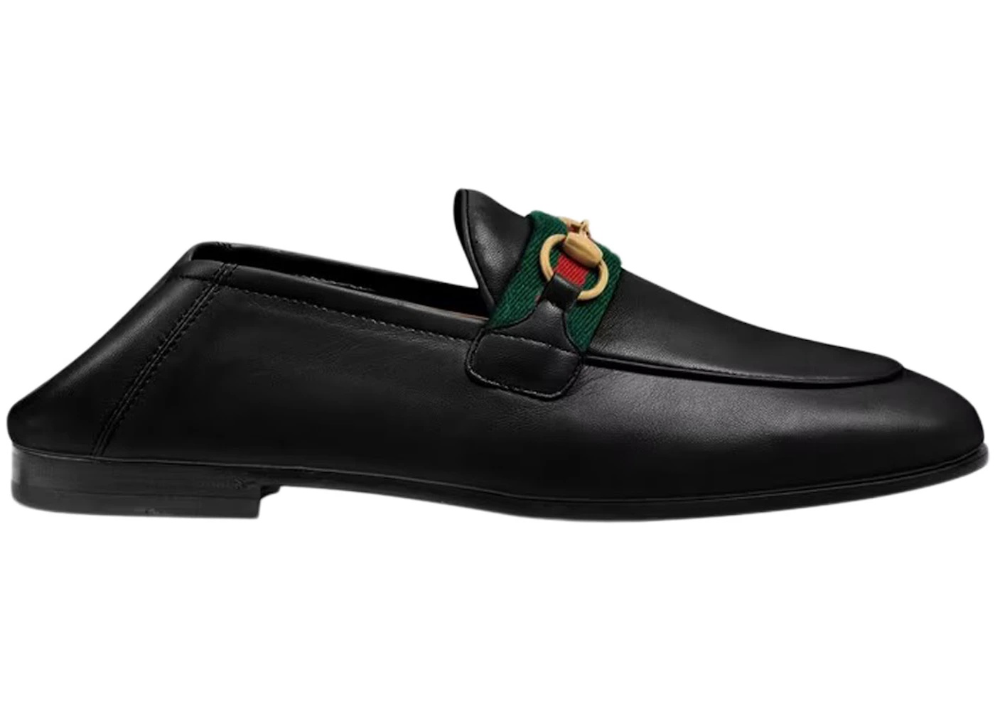 Gucci Slip On Loafer with Web Black Leather - 2