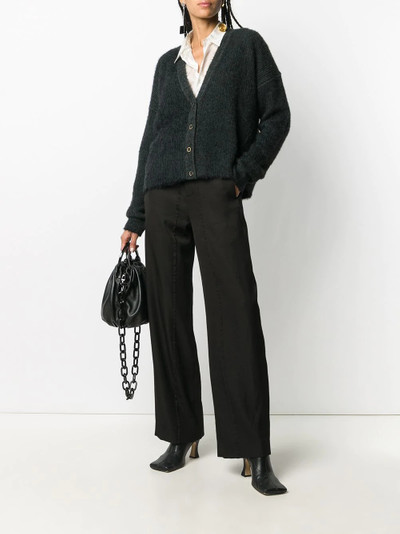 UMA WANG fine ribbed knit cardigan outlook