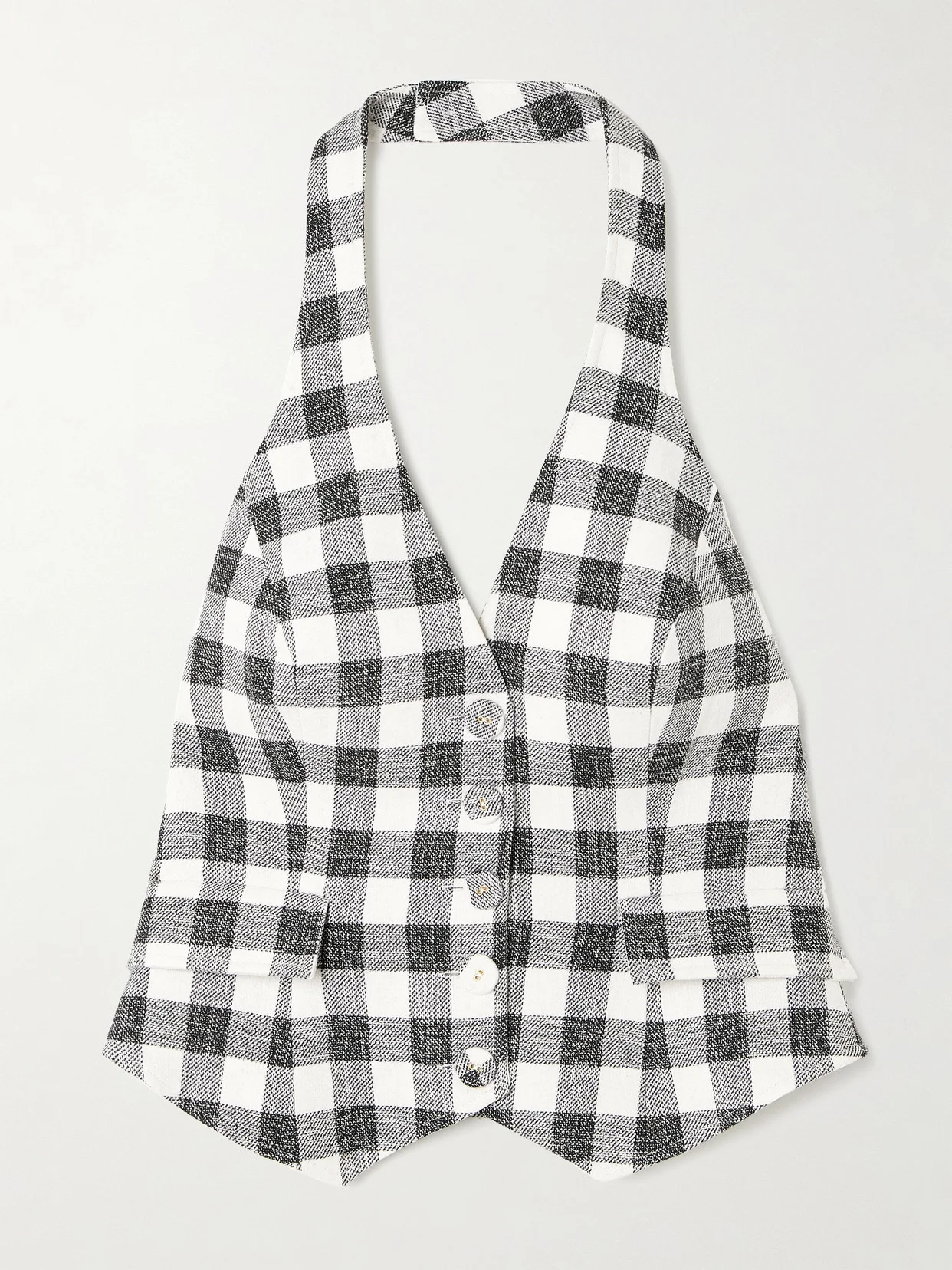 Prescott Gingham Cotton-blend Top - 1