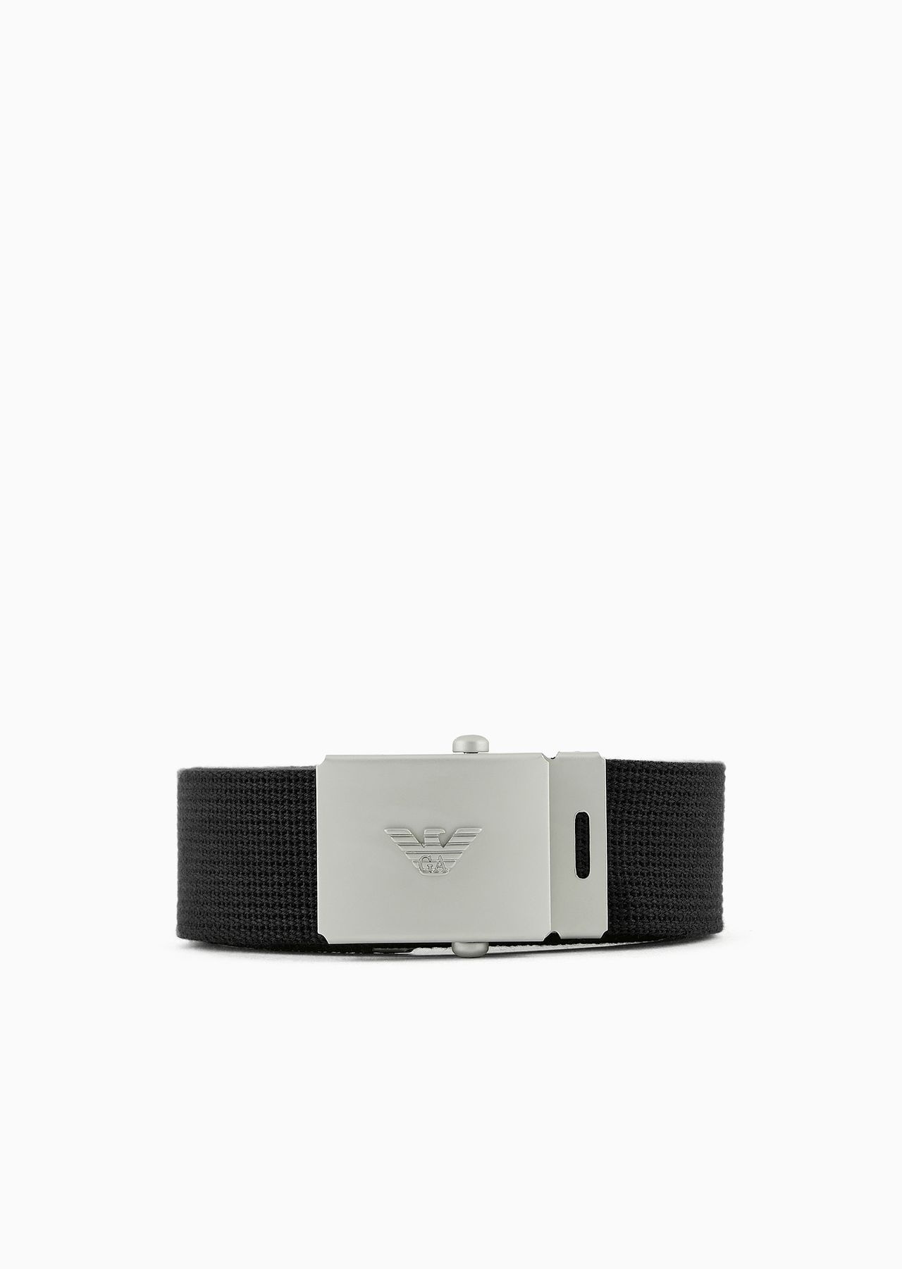 Emporio Armani Sustainability Values Capsule Collection webbing belt with buckle - 1