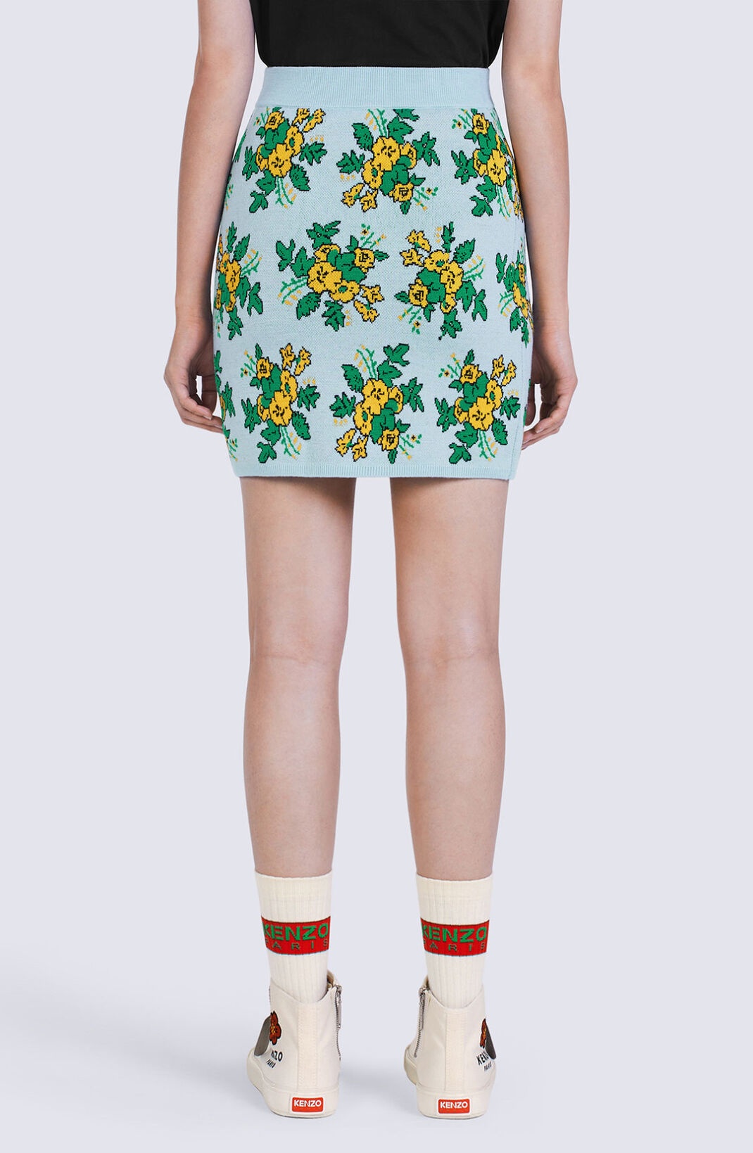 'Pop Bouquet' wool mini skirt - 5