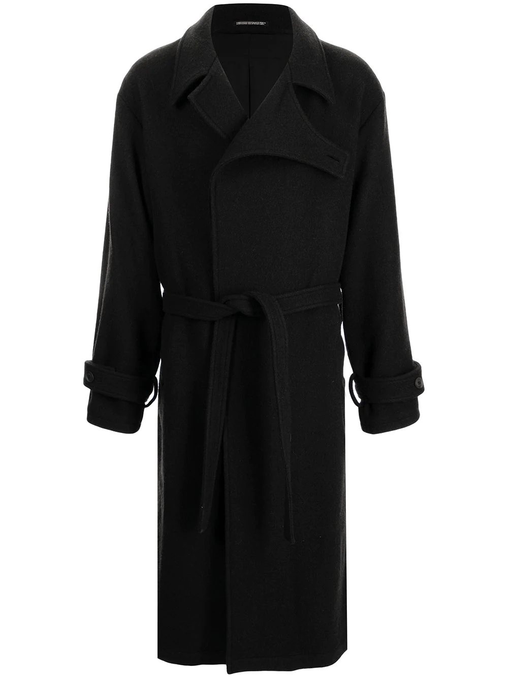 belted wool coat - 1